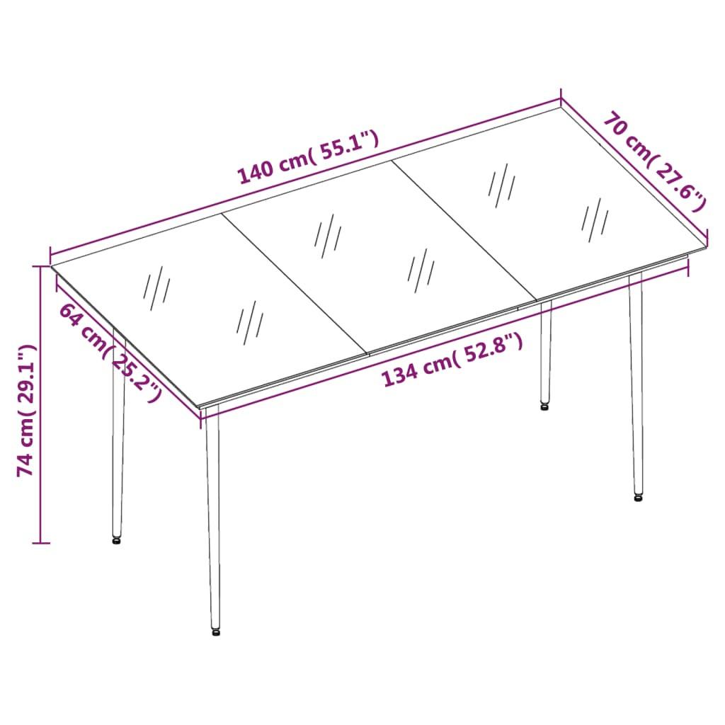 VidaXL Garten-essgruppe pvc