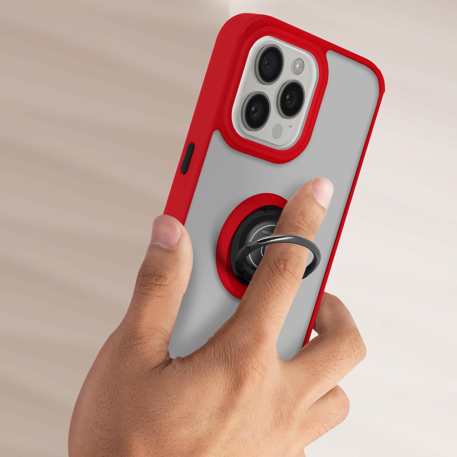 Avizar Ring-Hülle Apple iPhone 15 Pro Max Rot