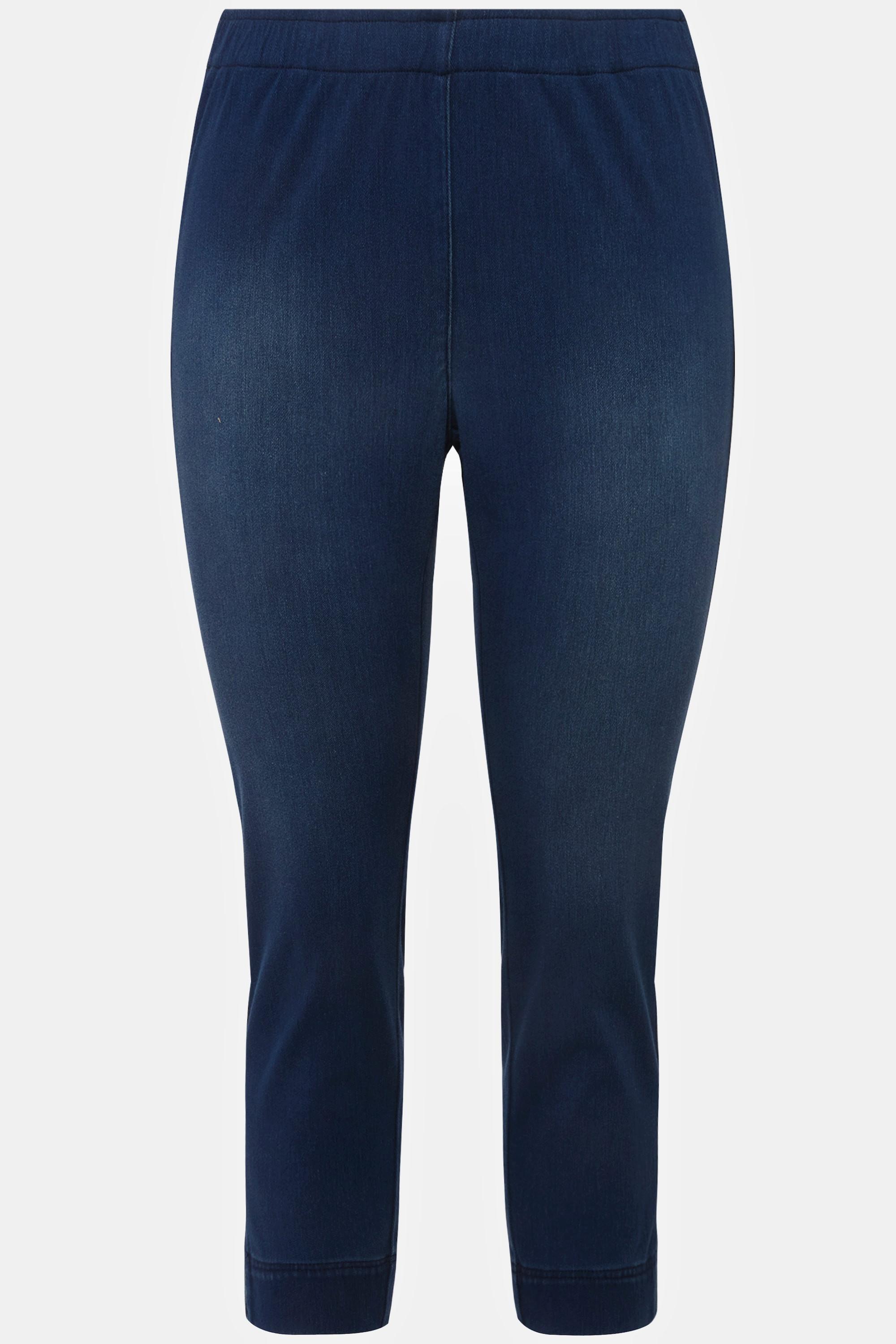 Ulla Popken Jersey Capri Sienna Schmales Bein Saumschlitze