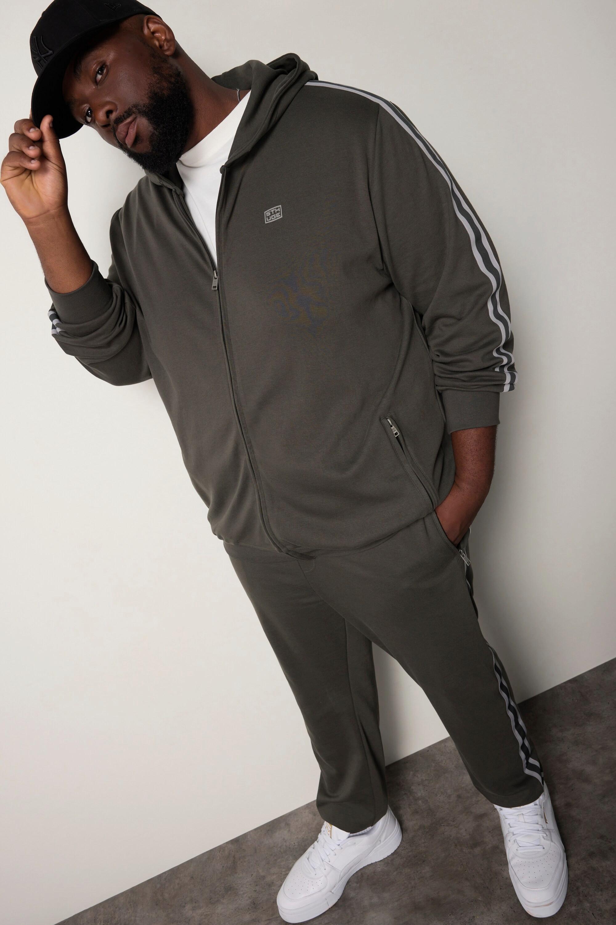 Sthuge Hoodiejacke, Sweat, Ärmelstreifen