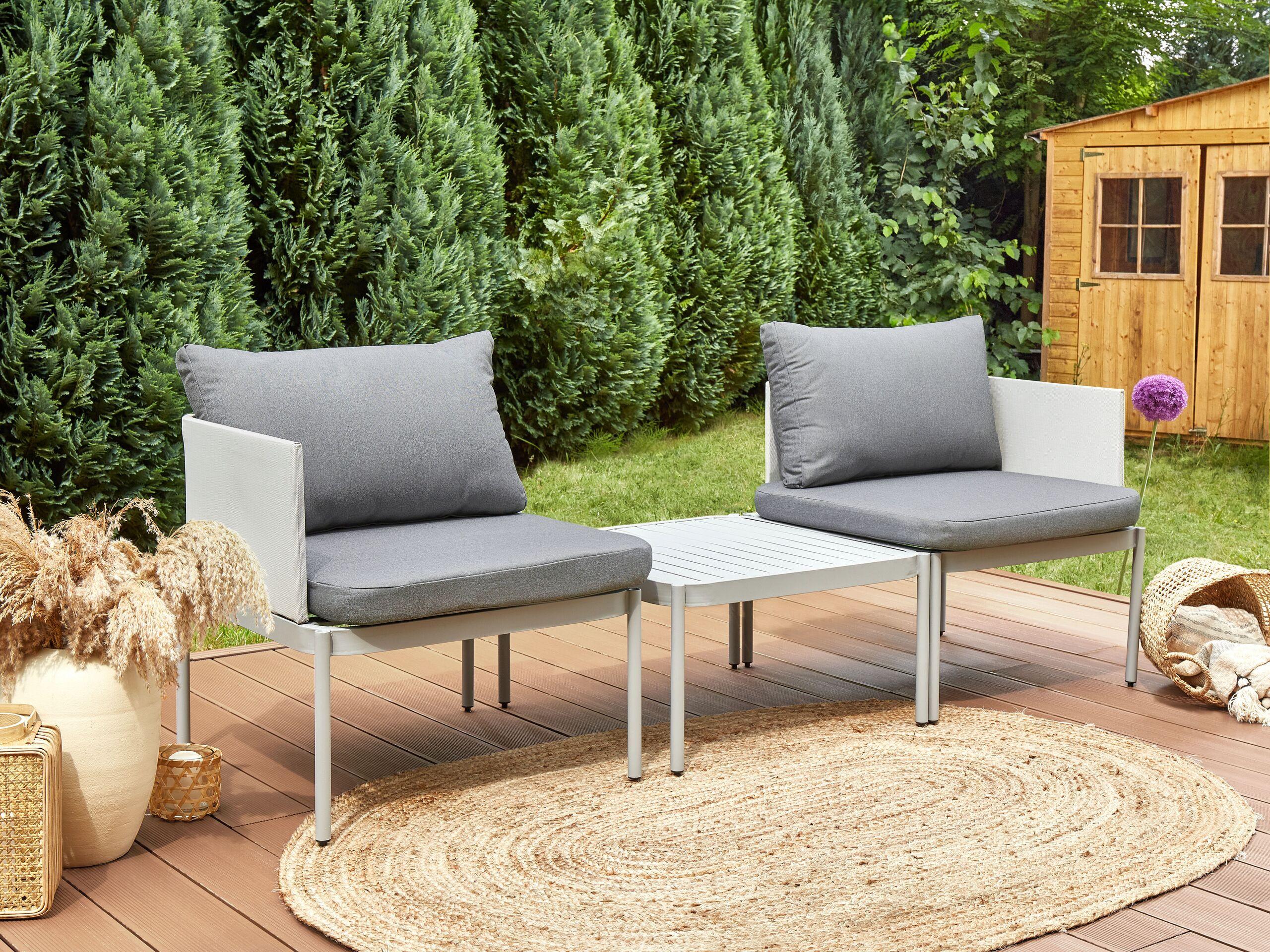 Beliani Lounge Set aus Aluminium Modern TERRACINA