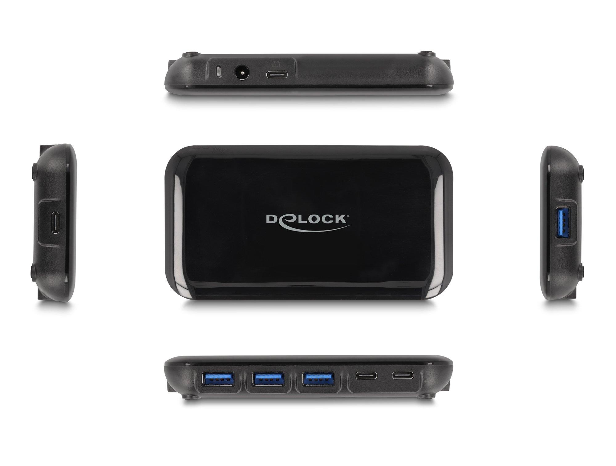 DeLock 7 Port USB 3.2 Gen 2 Hub mit 4 US