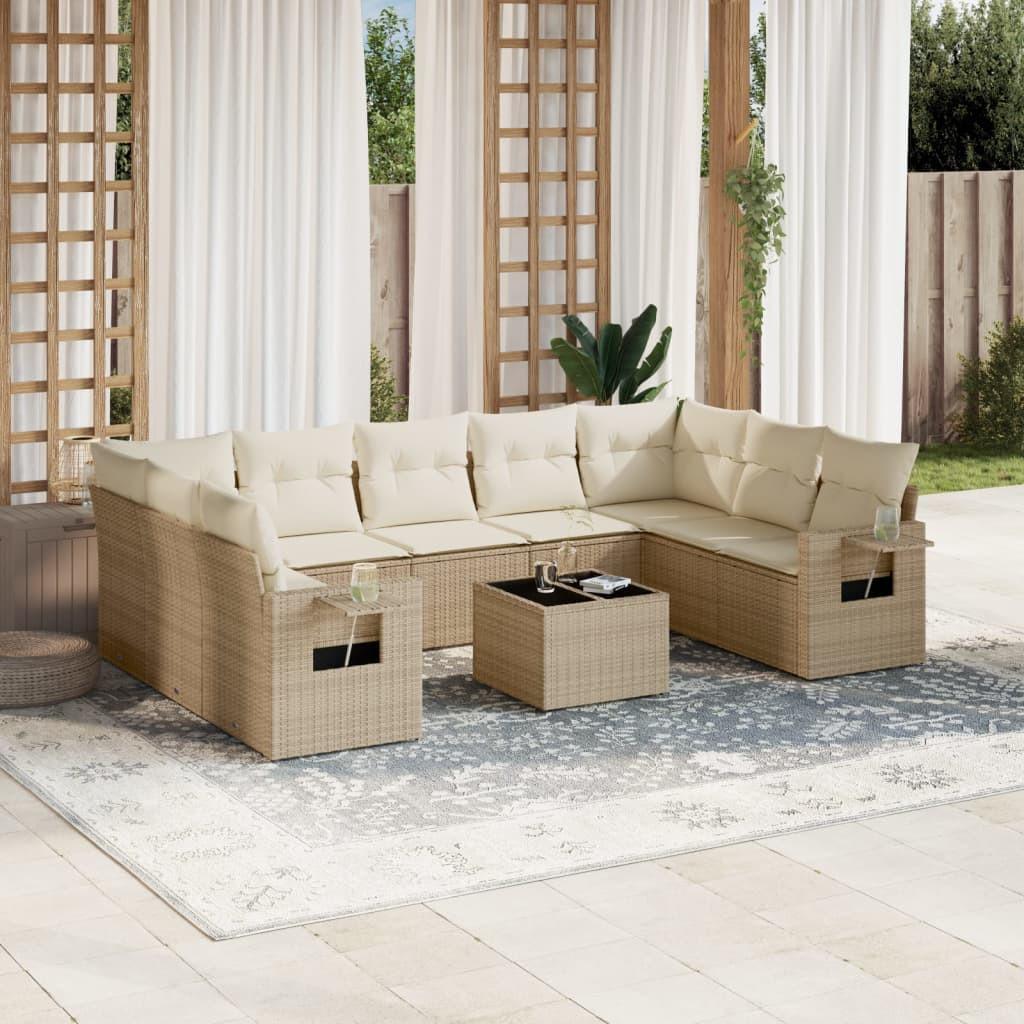 VidaXL Garten sofagarnitur poly-rattan