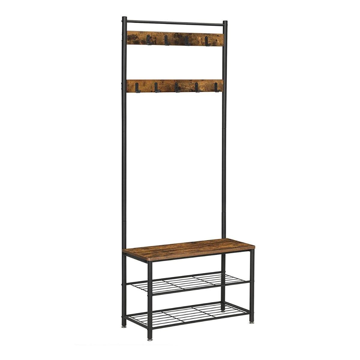 Calicosy Mehrzweckschrank mit Kleiderhaken und Schuhbank