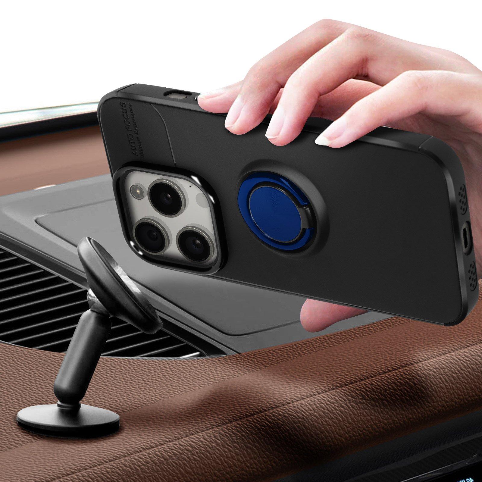 Avizar Ringhülle iPhone 15 Pro Schwarz / Rosa