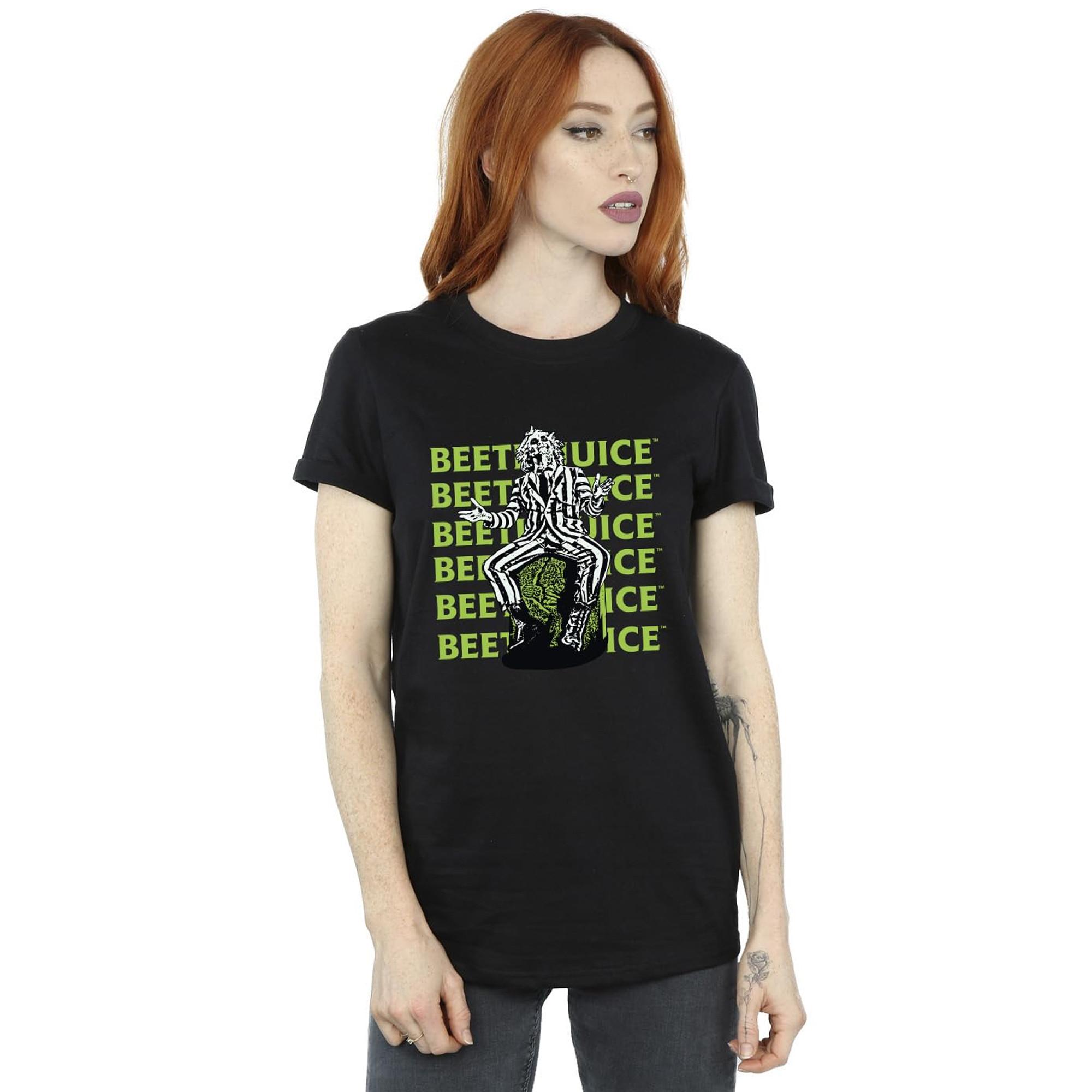 Beetlejuice Logo Muster T-Shirt
