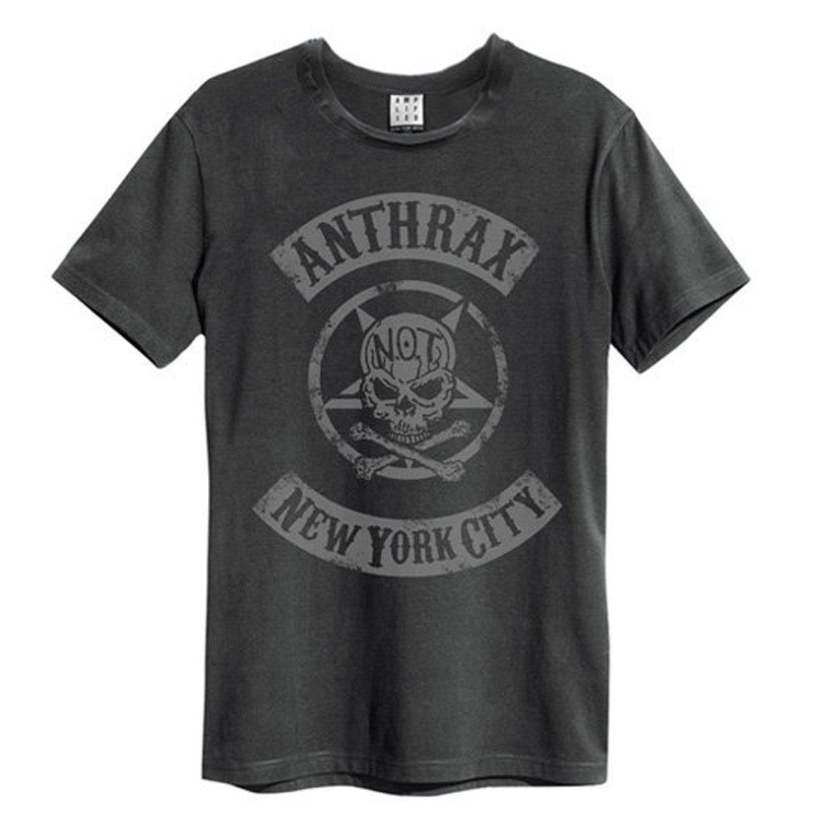 Amplified New York City Totenkopf Grafikdruck T-Shirt