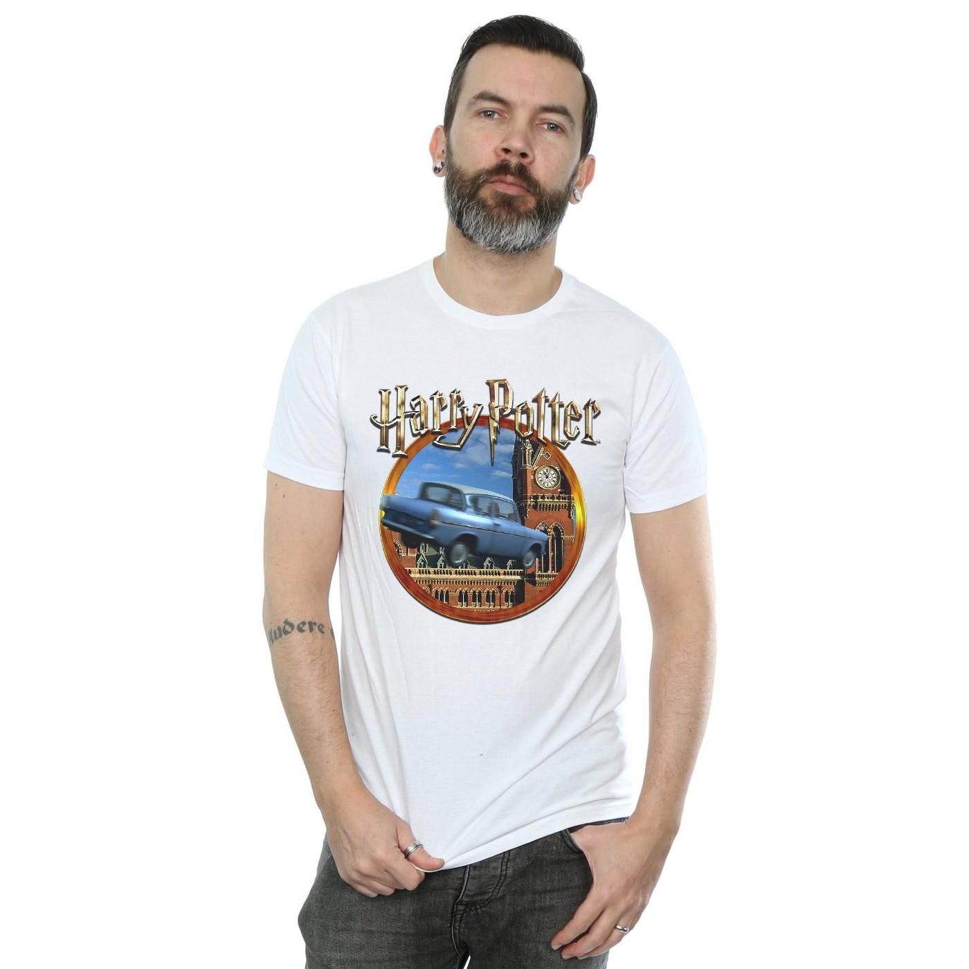 Harry Potter Fliegendes Auto Fotodruck T-Shirt
