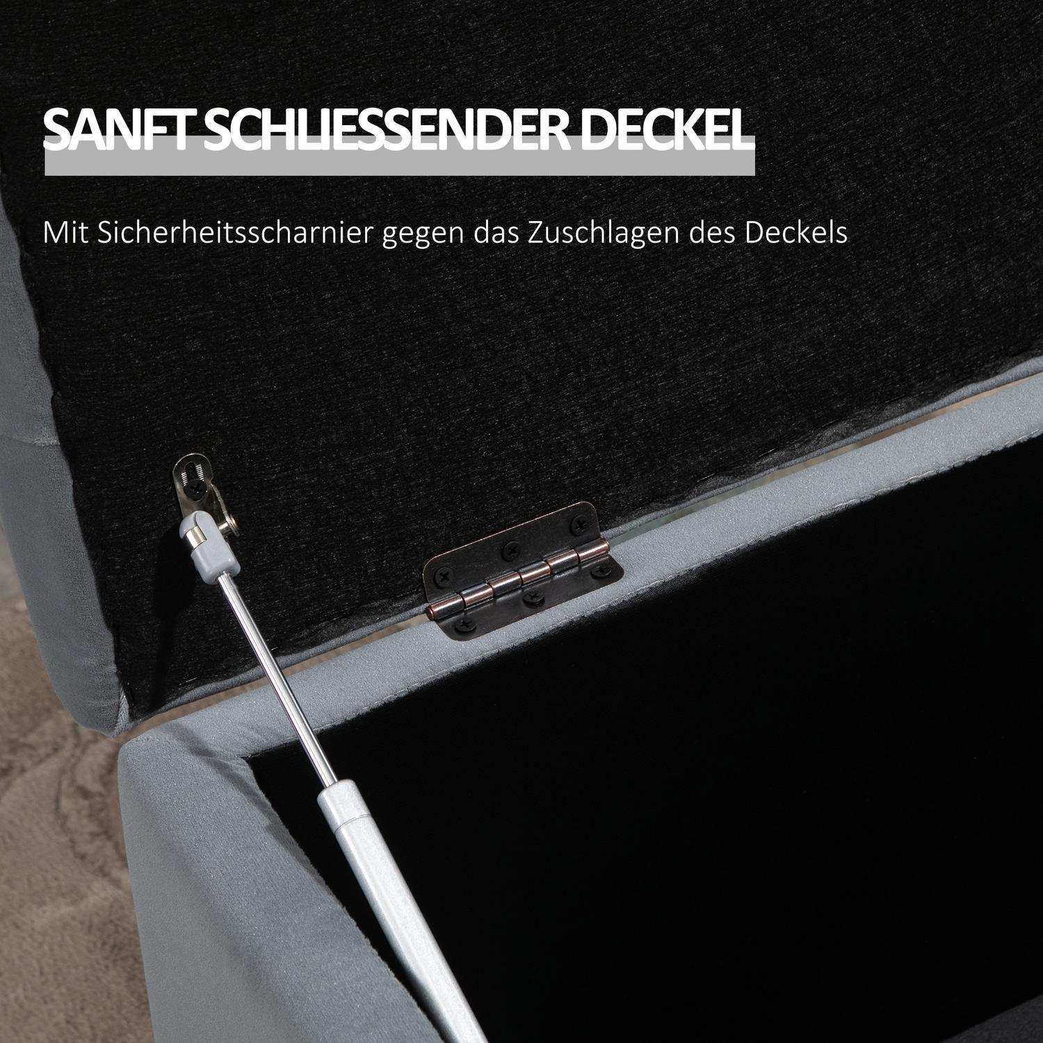 Northio Sitzbank Mit Stauraum 2 X Sitzhocker, Polster Sitztruhe, Faltbar, Bis 130Kg, 75X40X42Cm