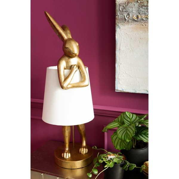 KARE Design Tischleuchte Animal Rabbit Gold 88cm