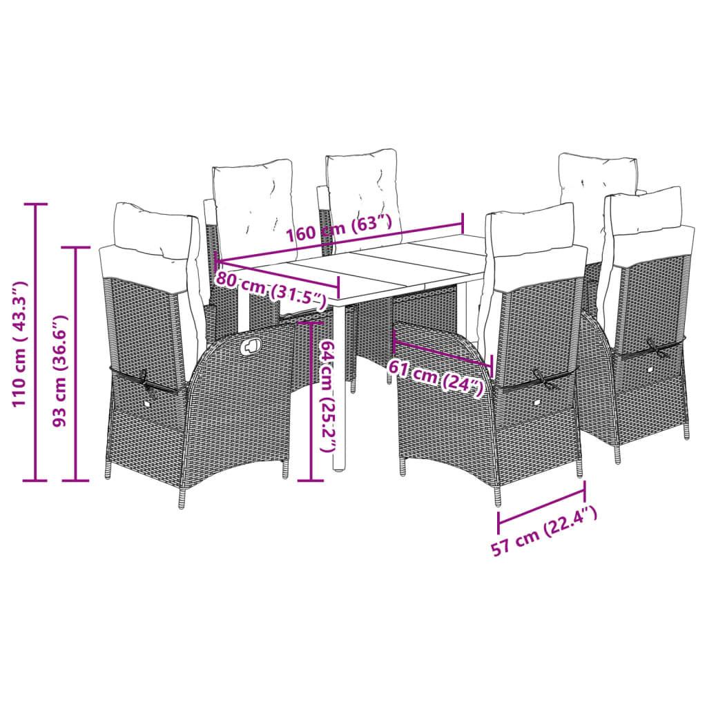 VidaXL Garten essgruppe poly-rattan