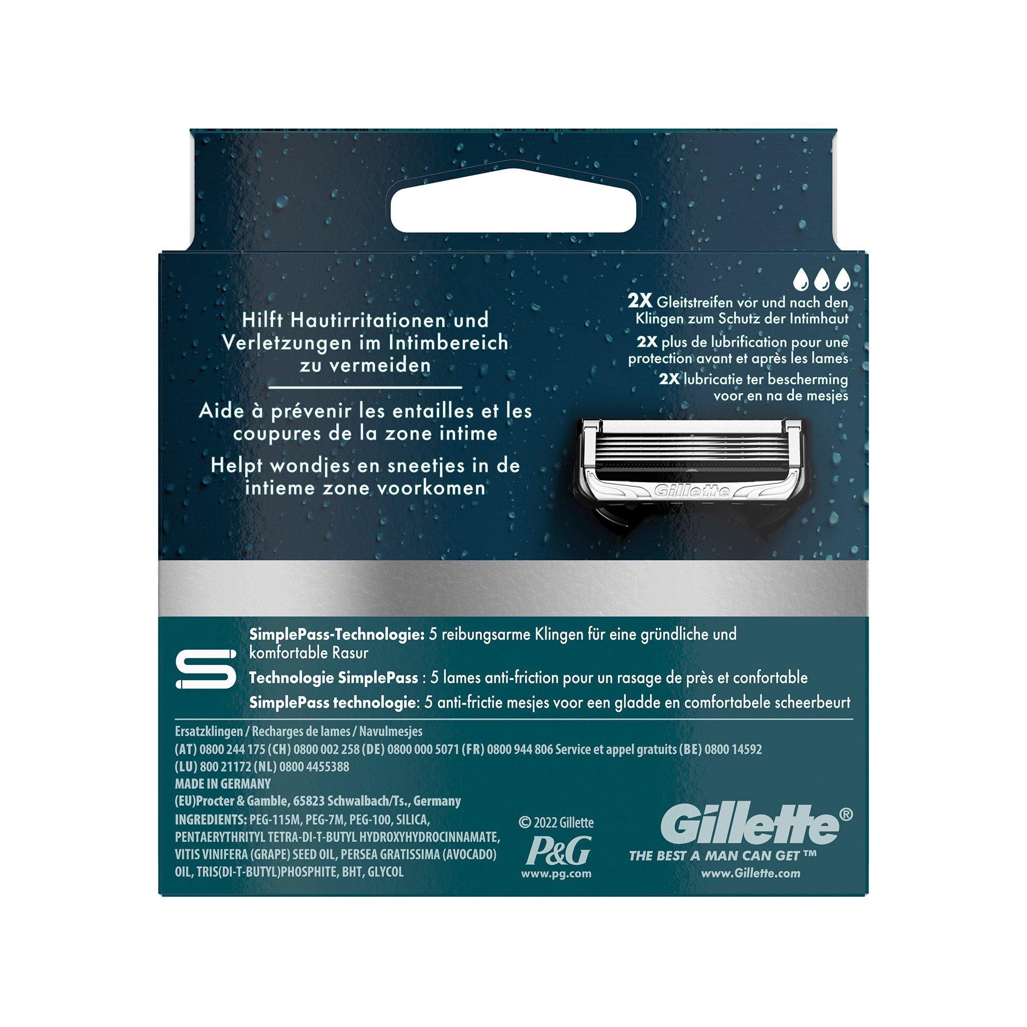 Gillette Intimate Rasierer-Klingen, 6 Ersatzklingen