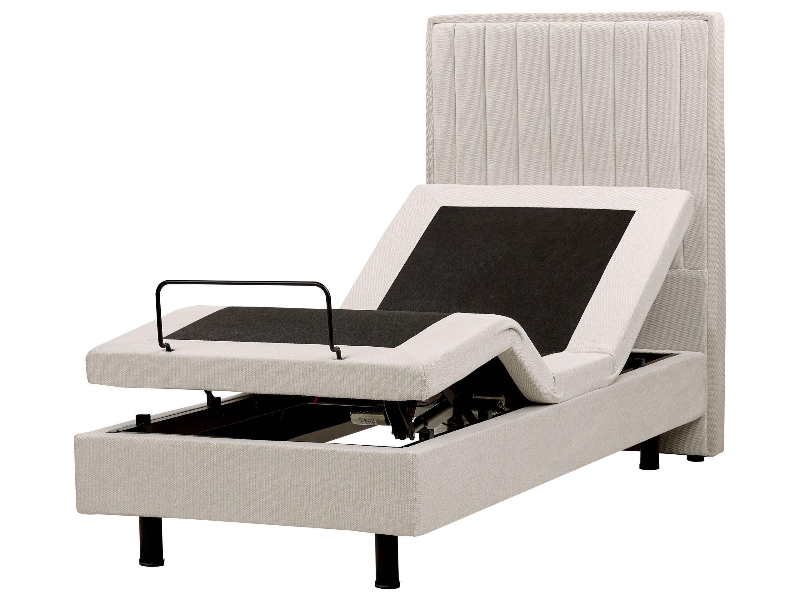Beliani Bett verstellbar aus Polyester Klassisch DUKE II