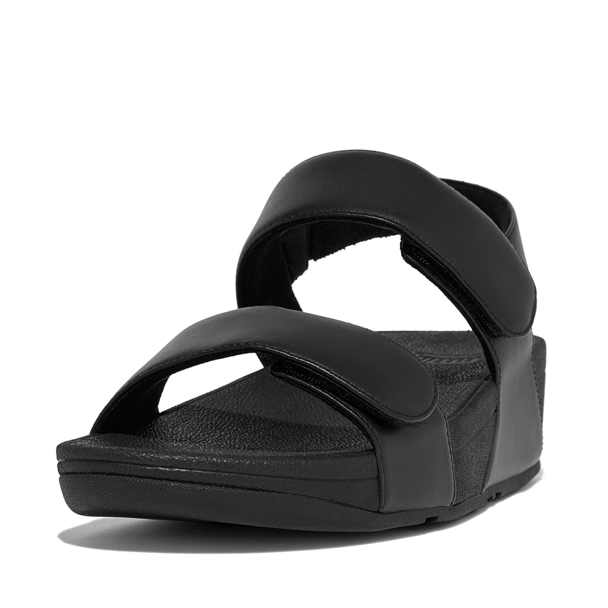 Fitflop verstellbare ledersandalen mit rückriemen, damen lulu