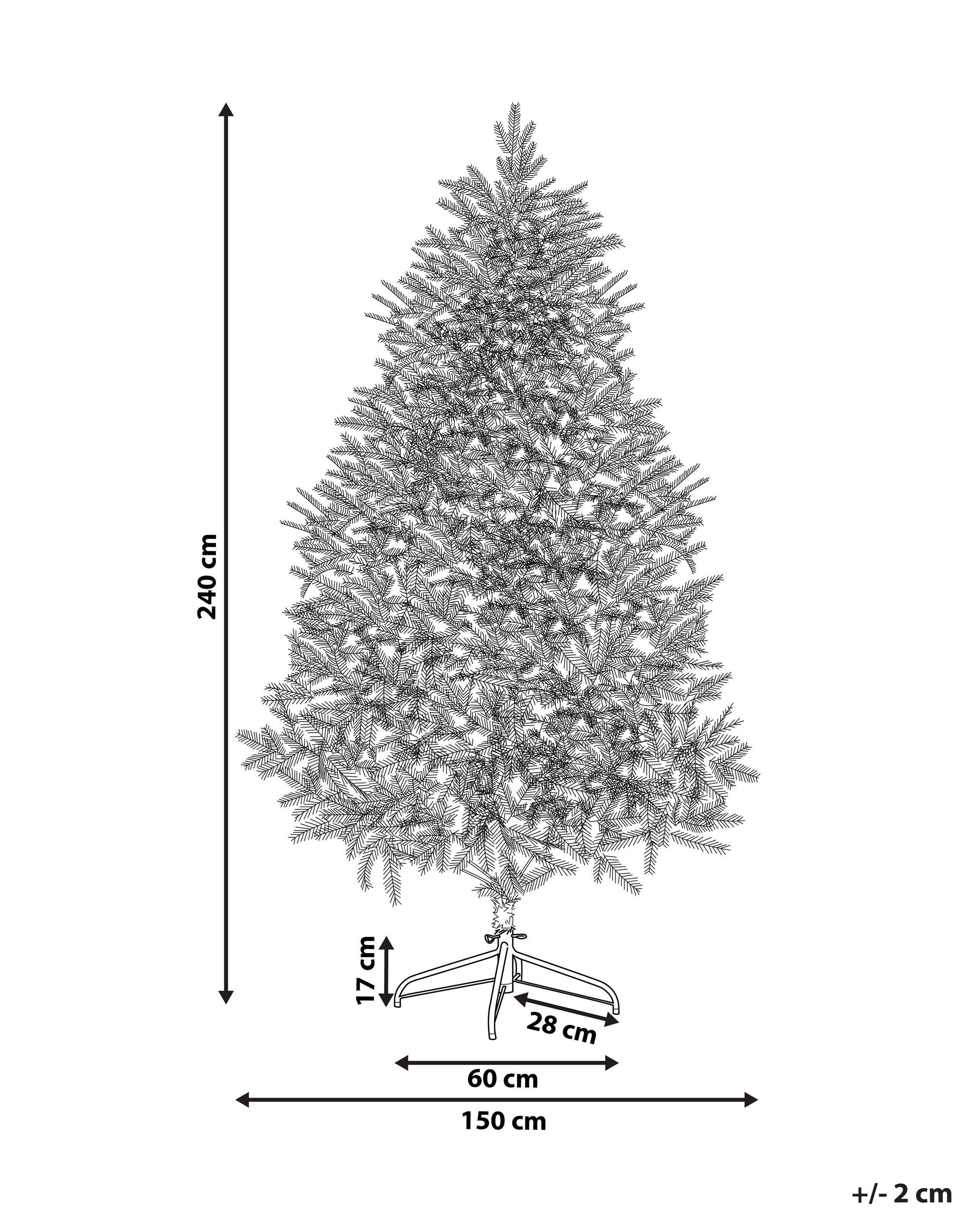Beliani Künstlicher Weihnachtsbaum mit Schnee aus PVC Skandinavisch BASSIE