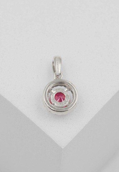 MUAU Schmuck Anhänger Weissgold 750 Rubin 0.35ct. Brillanten 0.07ct.