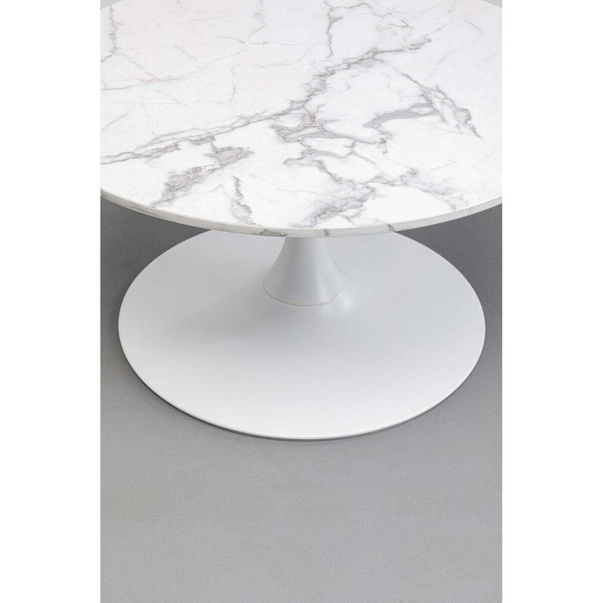 KARE Design Couchtisch Schickeria Marmor weiss rund 80