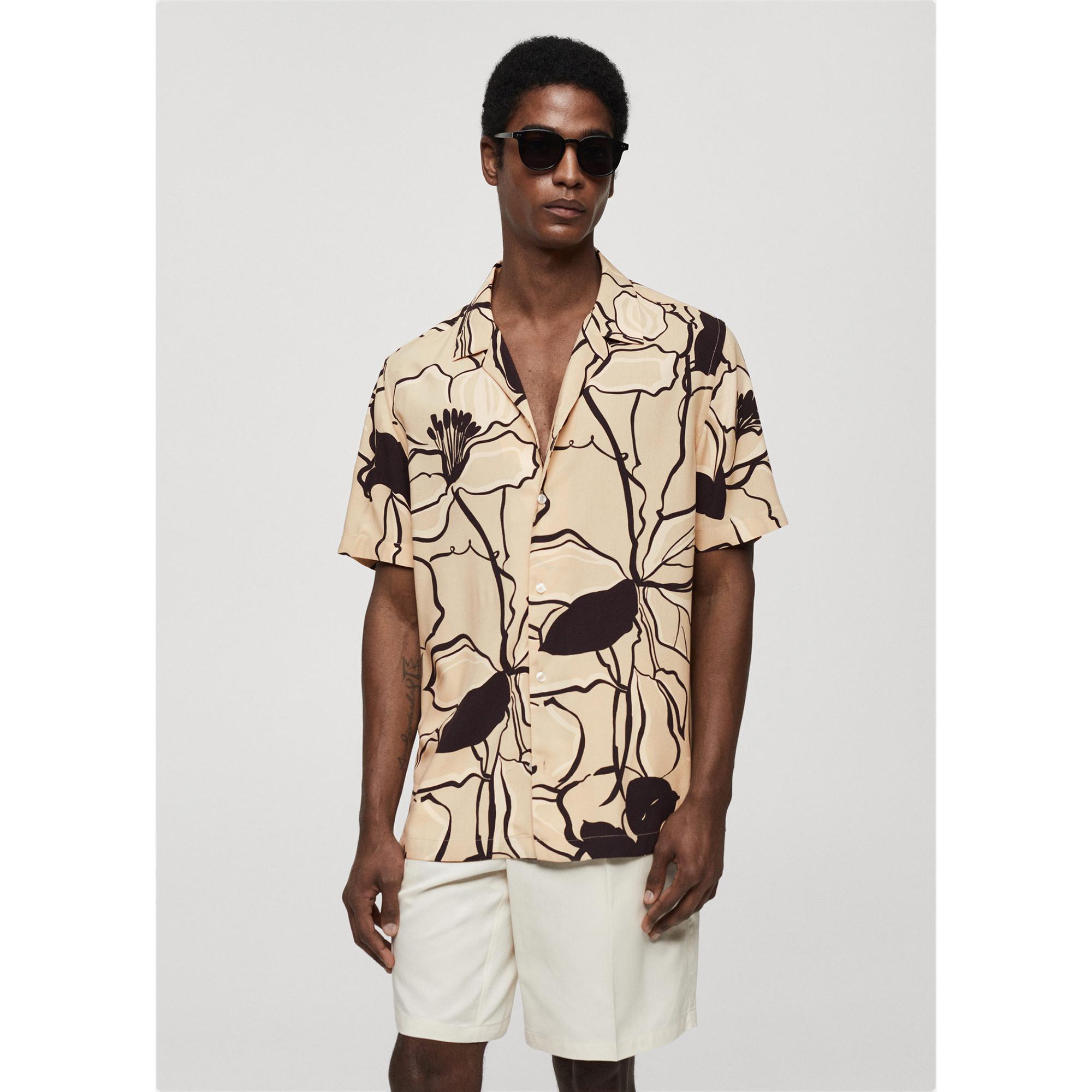 Mango Man Kurzarm Print Regular Fit T-Shirt