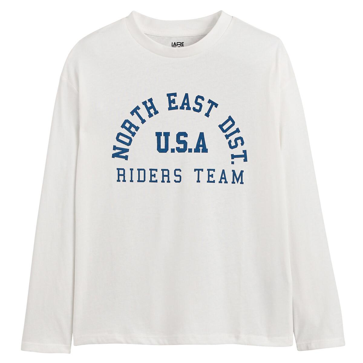 La Redoute Collections Shirt mit langen Ärmeln und Messageprint