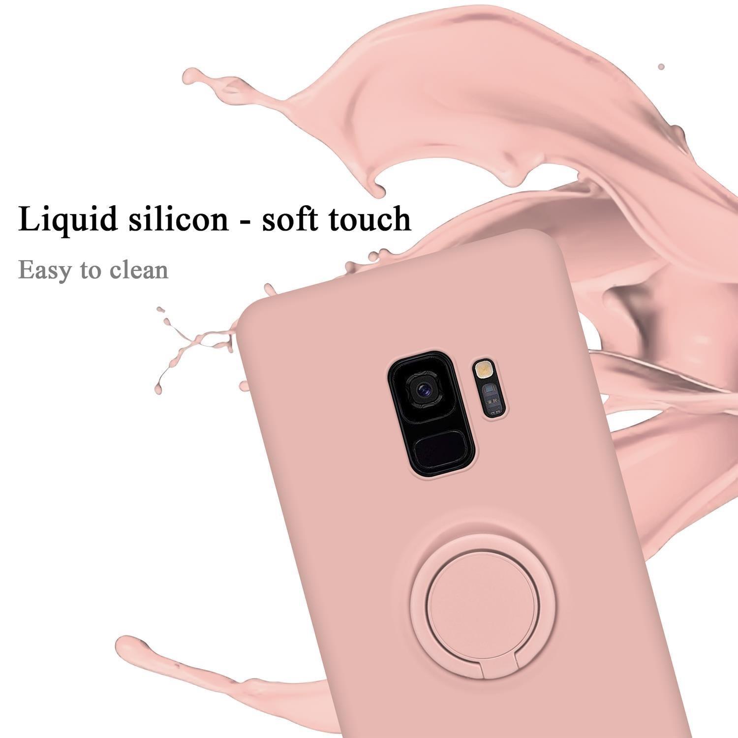 Cadorabo Hülle für Samsung Galaxy S9 TPU Silikon mit Ring Liquid