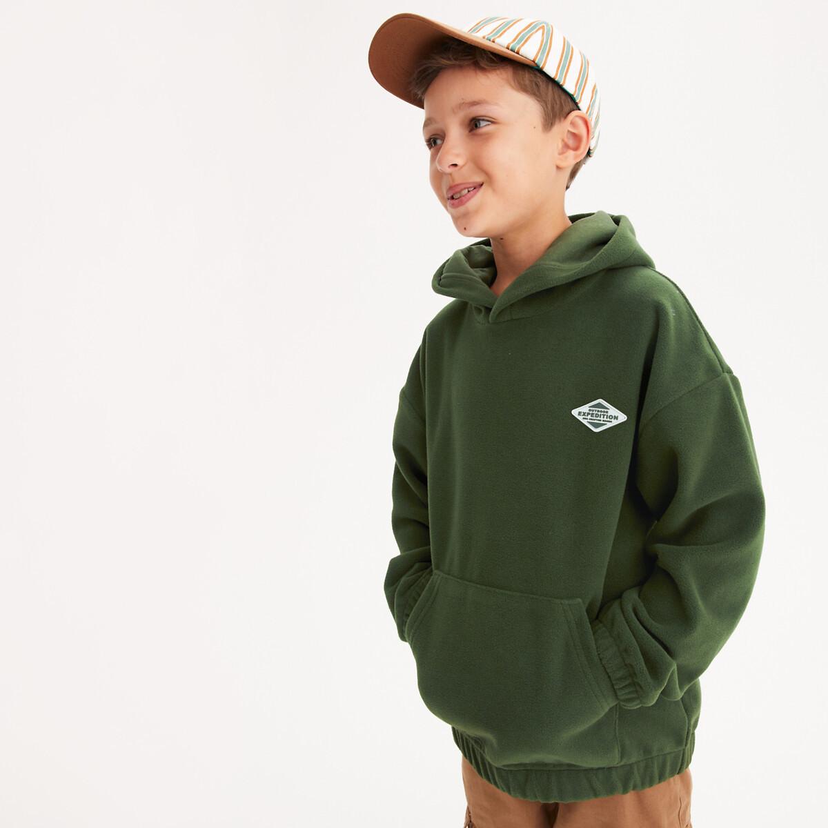 La Redoute Collections Fleece-Shirt mit Kapuze