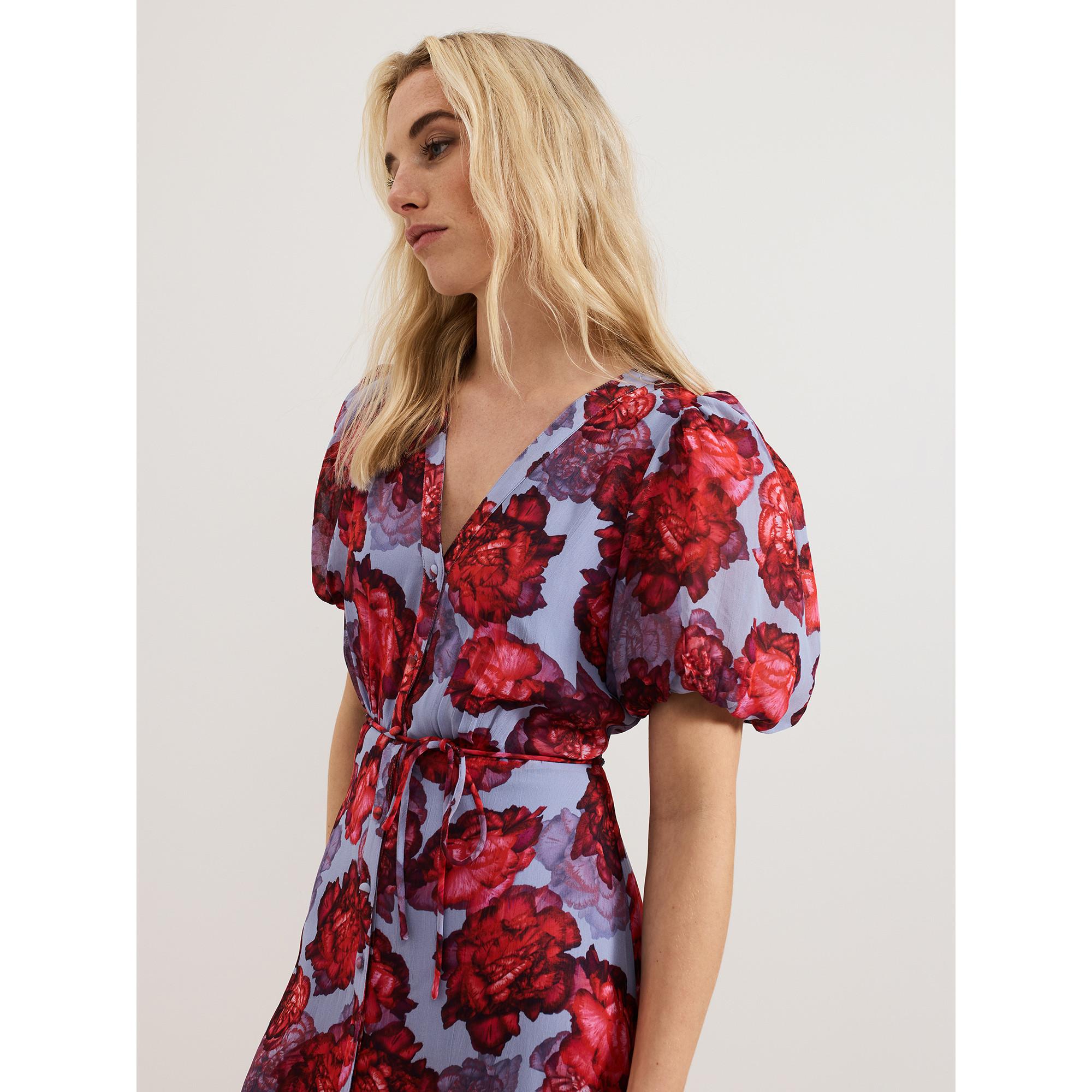 Phase Eight Francesca Geblümtes Midi Kleid