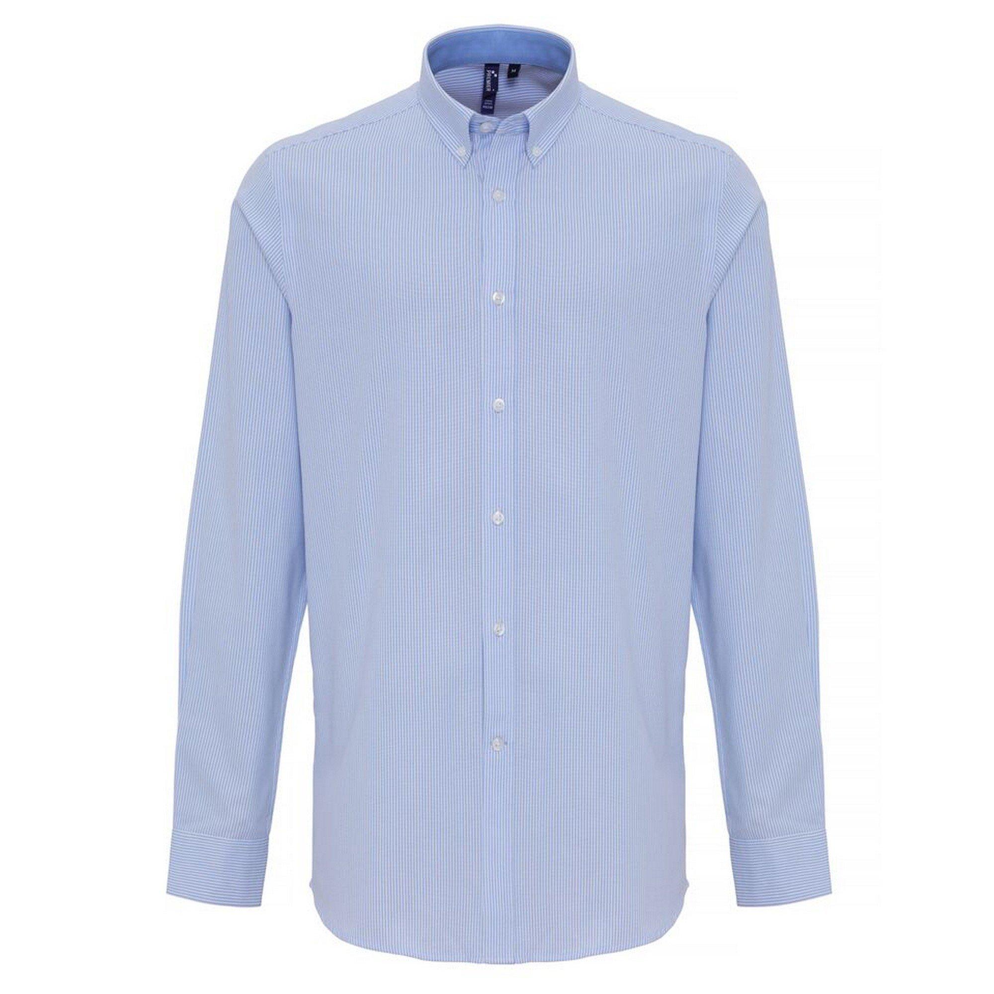 PREMIER Gestreiftes Langarm Button Down Hemd