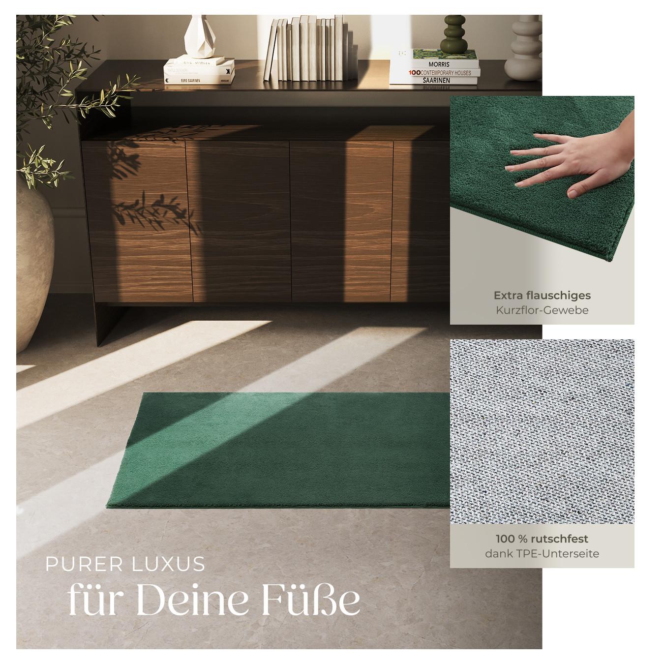 Tectake Kurzflorteppich Soft Zone 60 x 110 cm