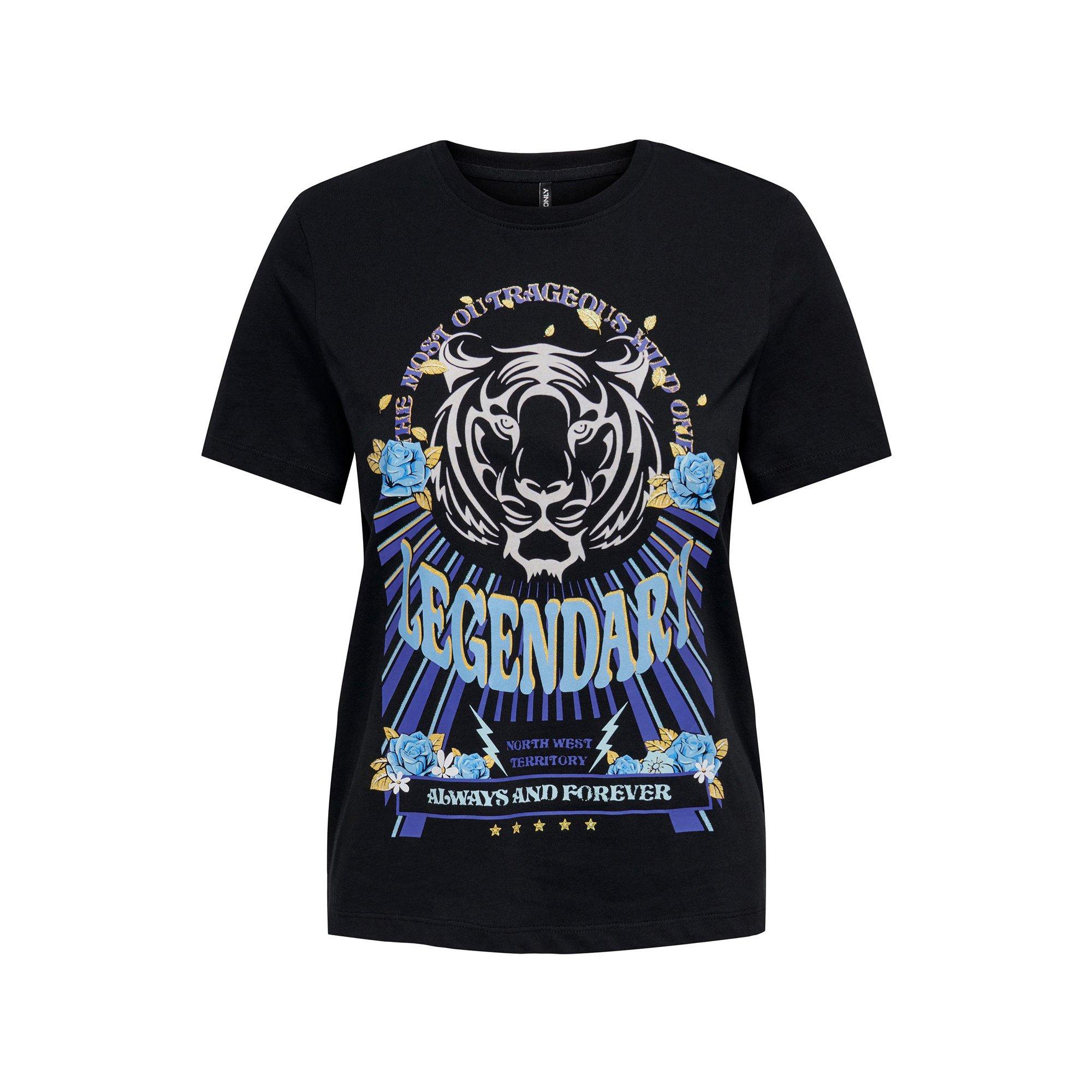 ONLY T-Shirt mit Tiger Print