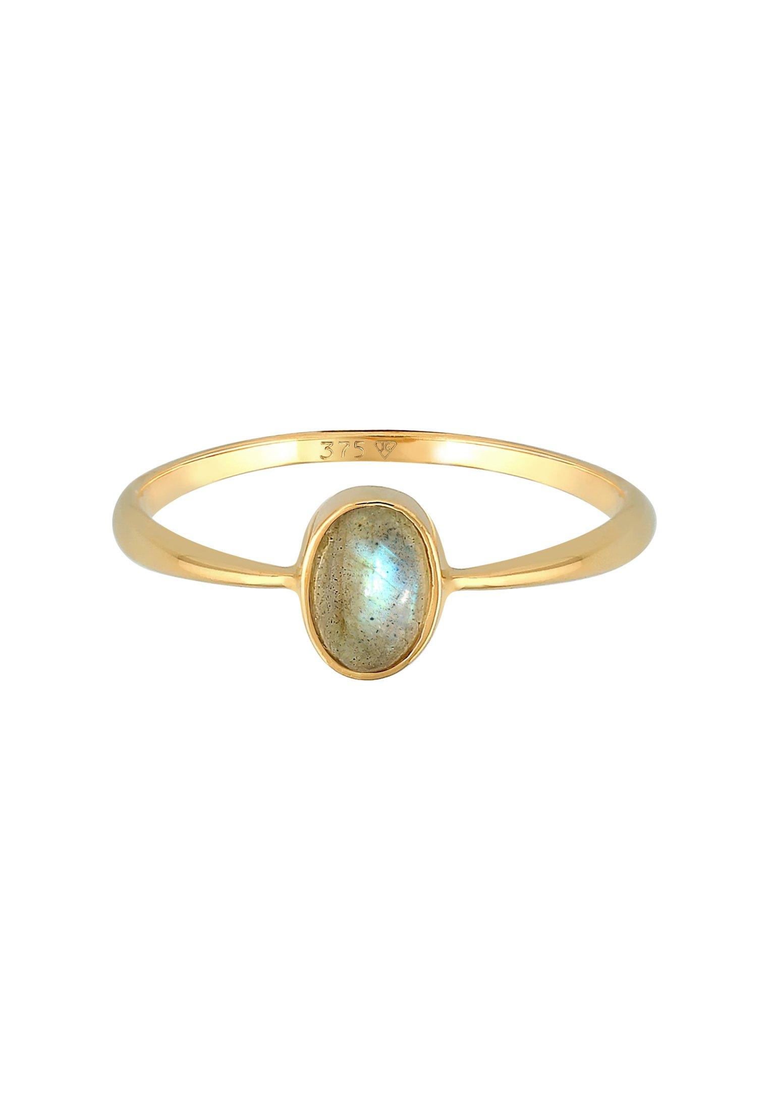 Elli Ring Labradorit Solitär Verlobung 375Er Gelbgold