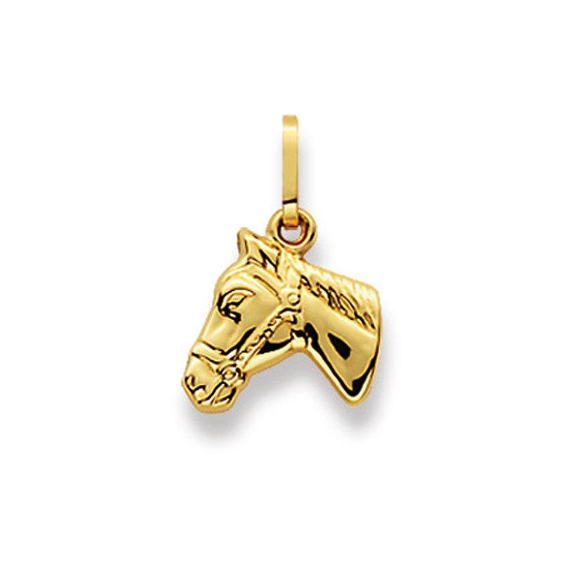 MUAU Schmuck Anhänger Pferd Gelbgold 750, 20x13mm