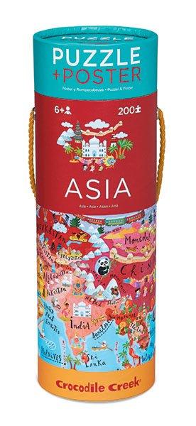 Crocodile Creek Puzzle und Poster Asien