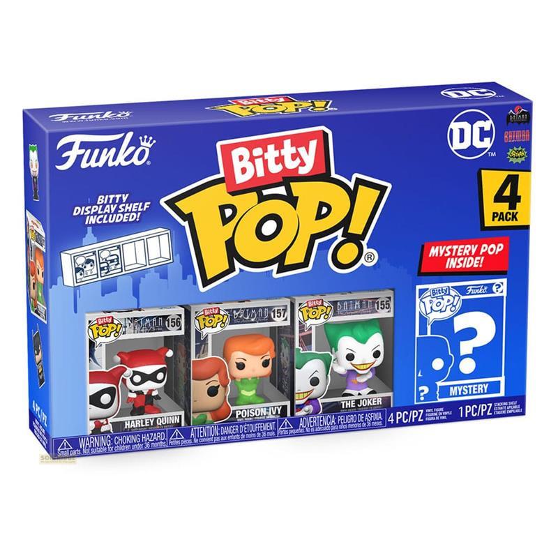 Funko Bitty Pop! Harley Quinn, The Joker, Poison Ivy und Mystery (4Teile)