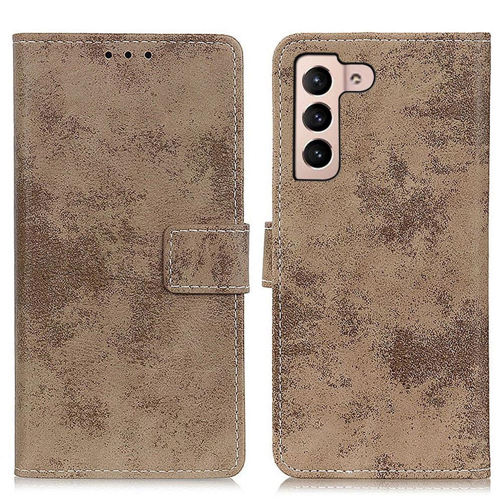 Cover-Discount Galaxy S22+ - Vintage Etui Wildleder Optik