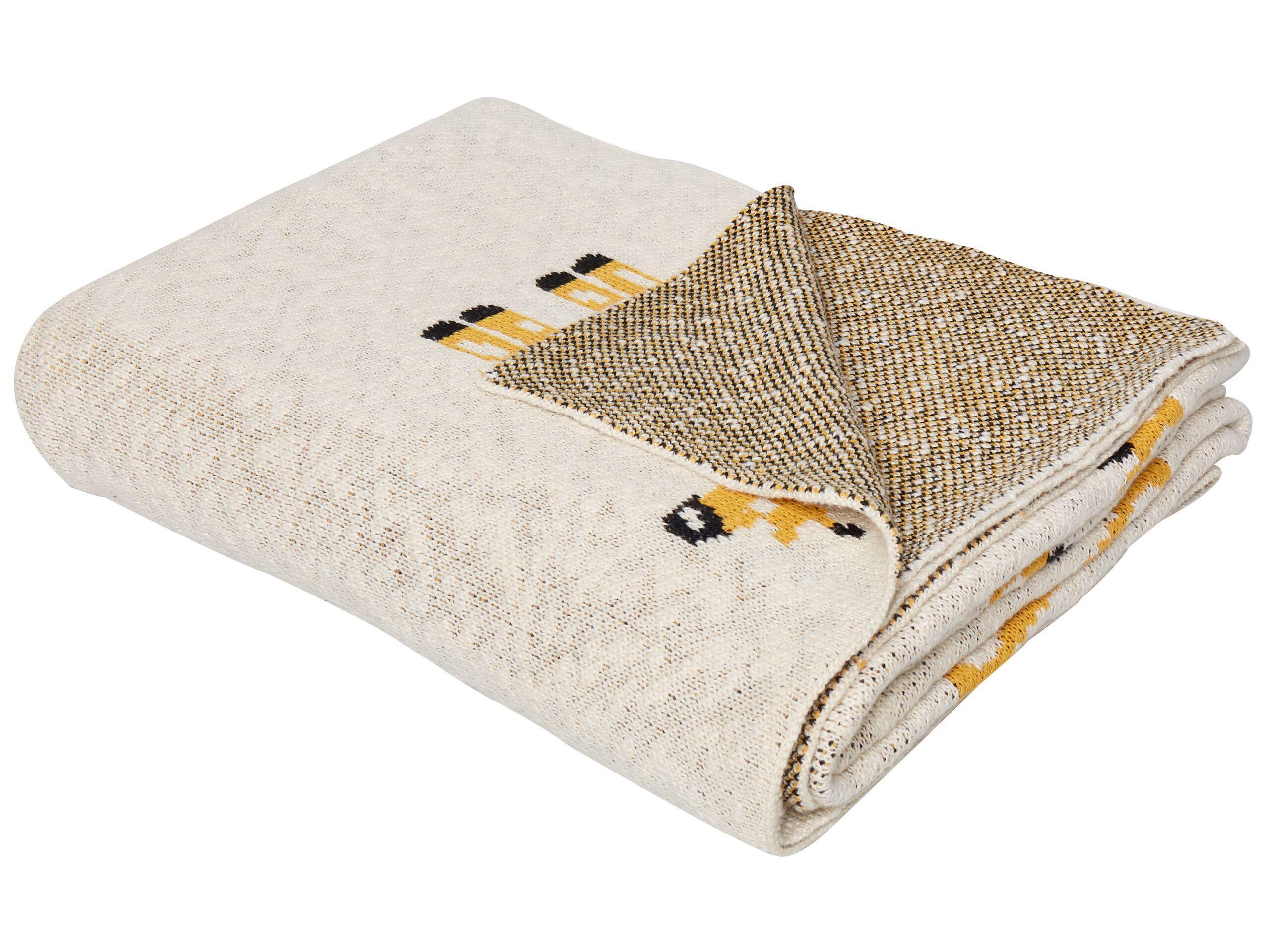 Beliani Kuscheldecke aus Baumwolle Modern CHILARI