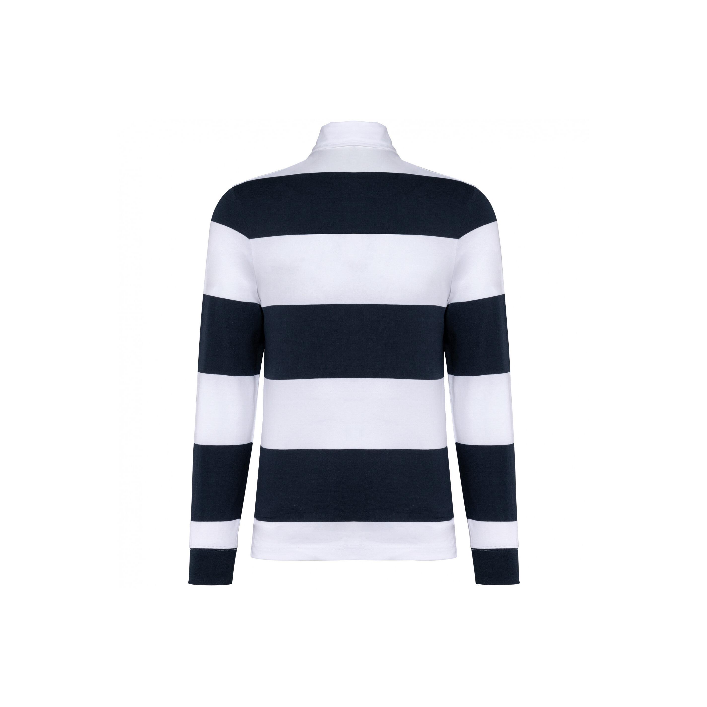 Kariban Gestreiftes Langarm Poloshirt