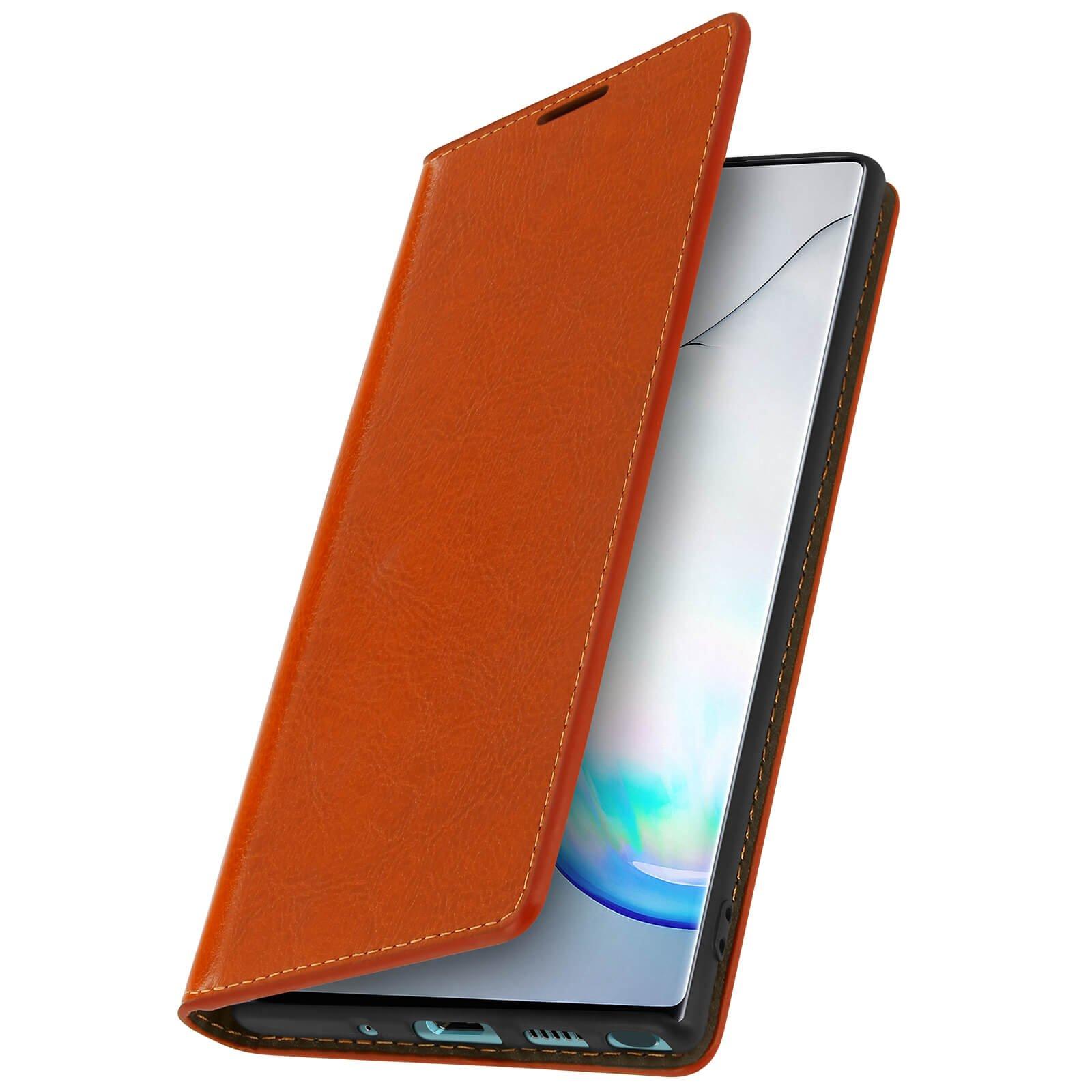 Avizar Cover Leder Galaxy Note 10 Plus Kupfer