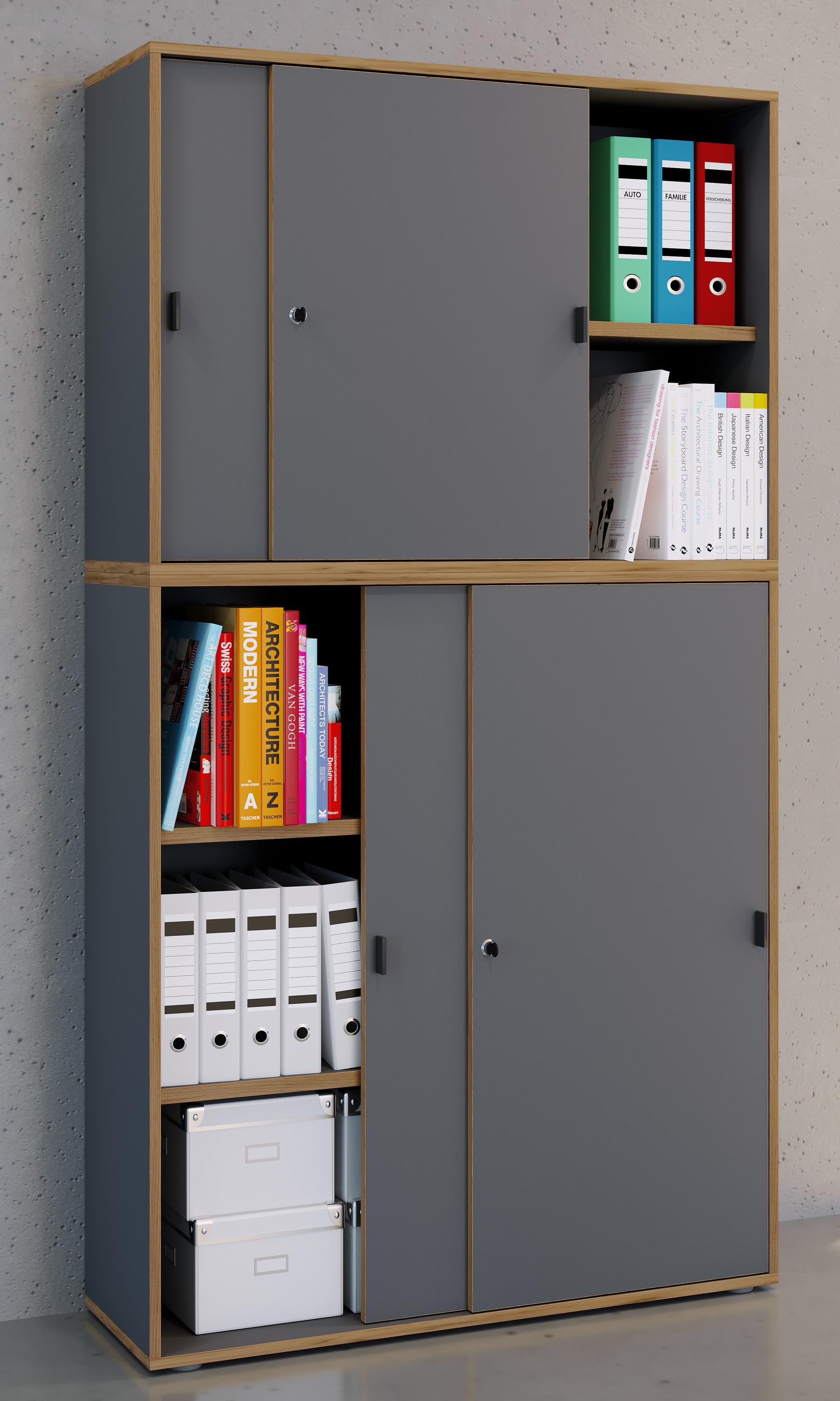 VCM Büroschrank Schiebetüren Salia 5f B100