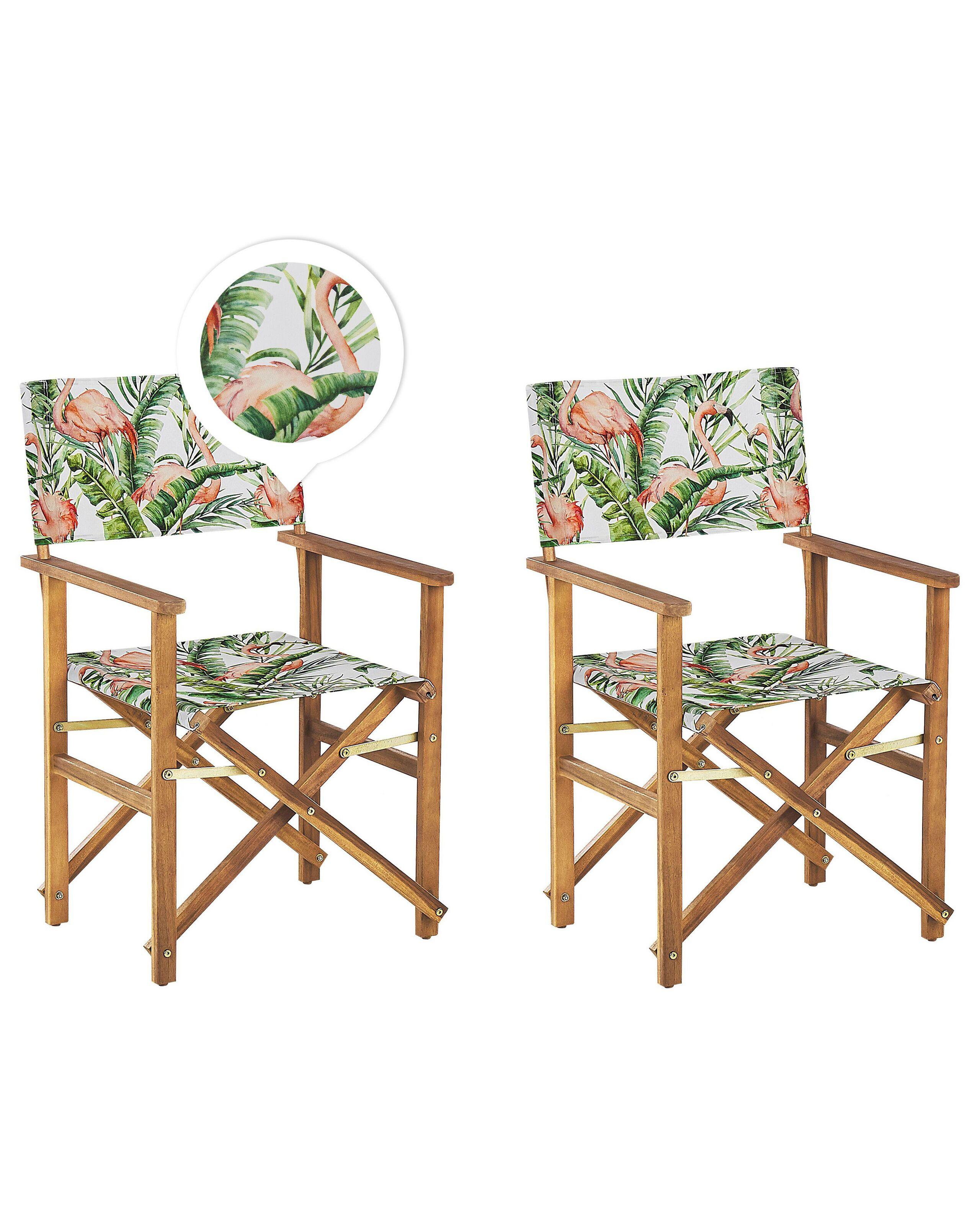 Beliani Gartenstuhl 2er Set aus Polyester Modern CINE