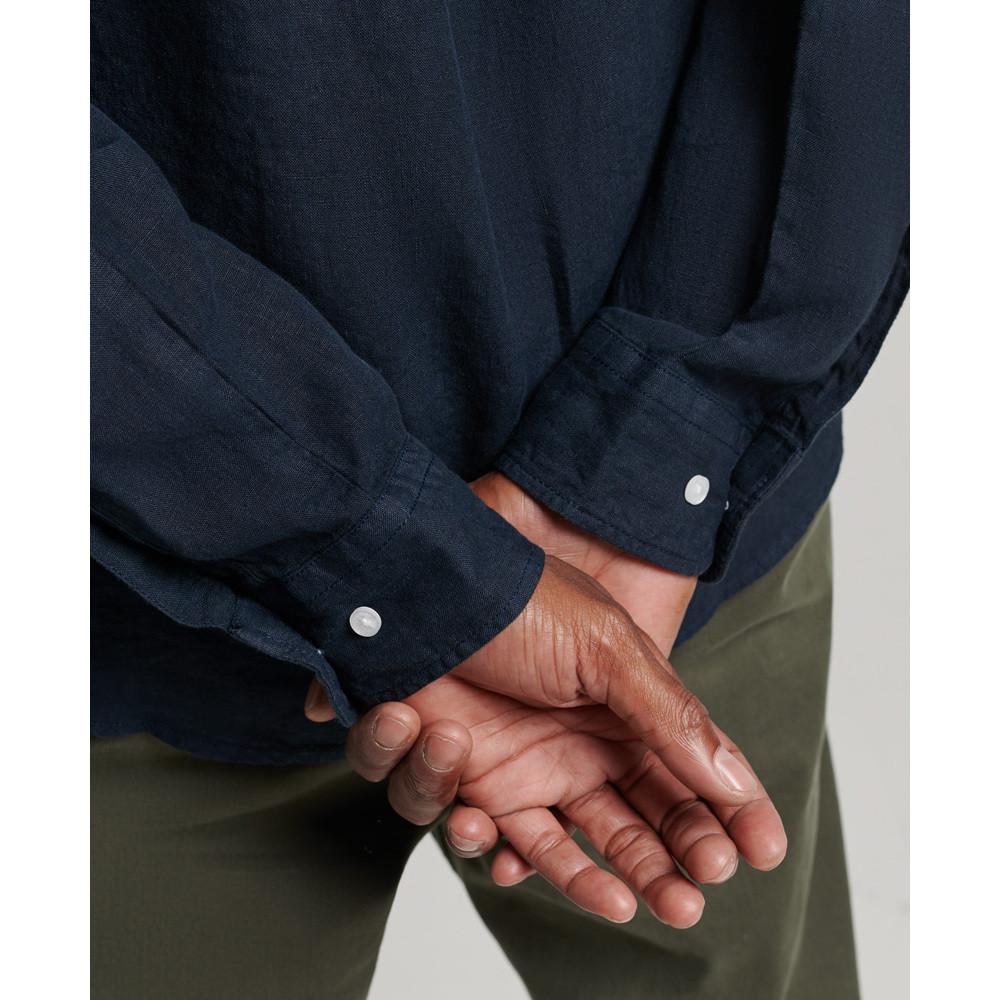 Superdry Leinen Langarmhemd