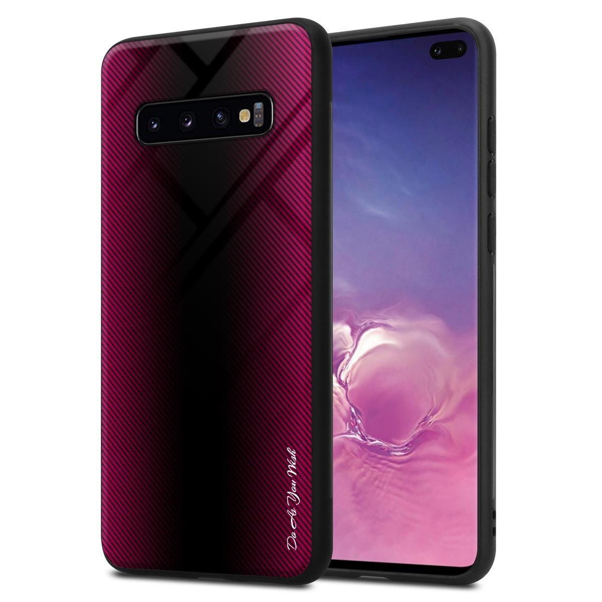 Cadorabo Hülle für Samsung Galaxy S10 PLUS Streifen Optik