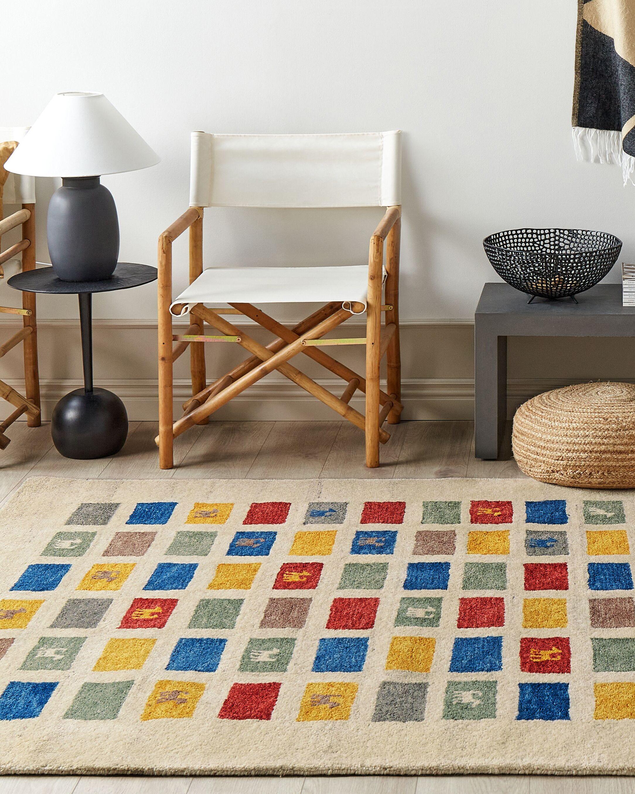 Beliani Teppich aus Wolle Boho MURATLI