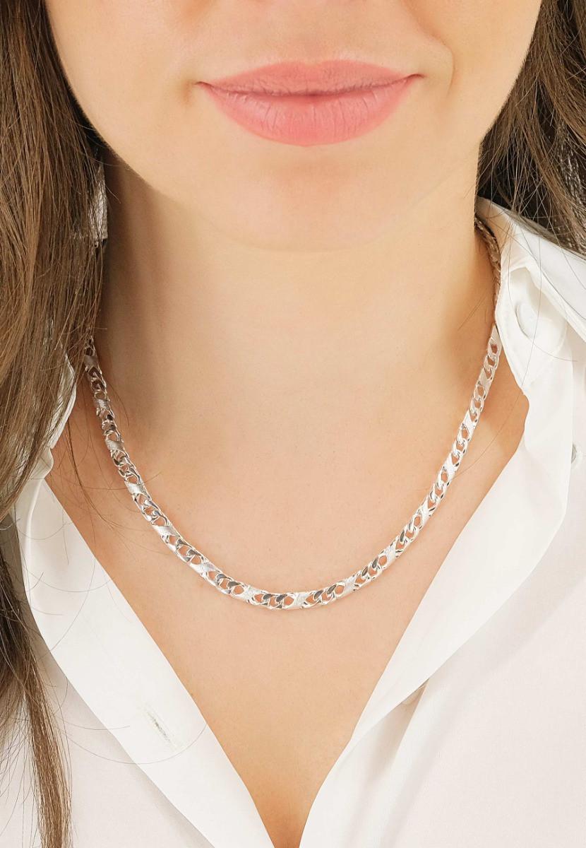 MUAU Schmuck Collier 8er-Kette Silber 925, 4.9mm, 60cm