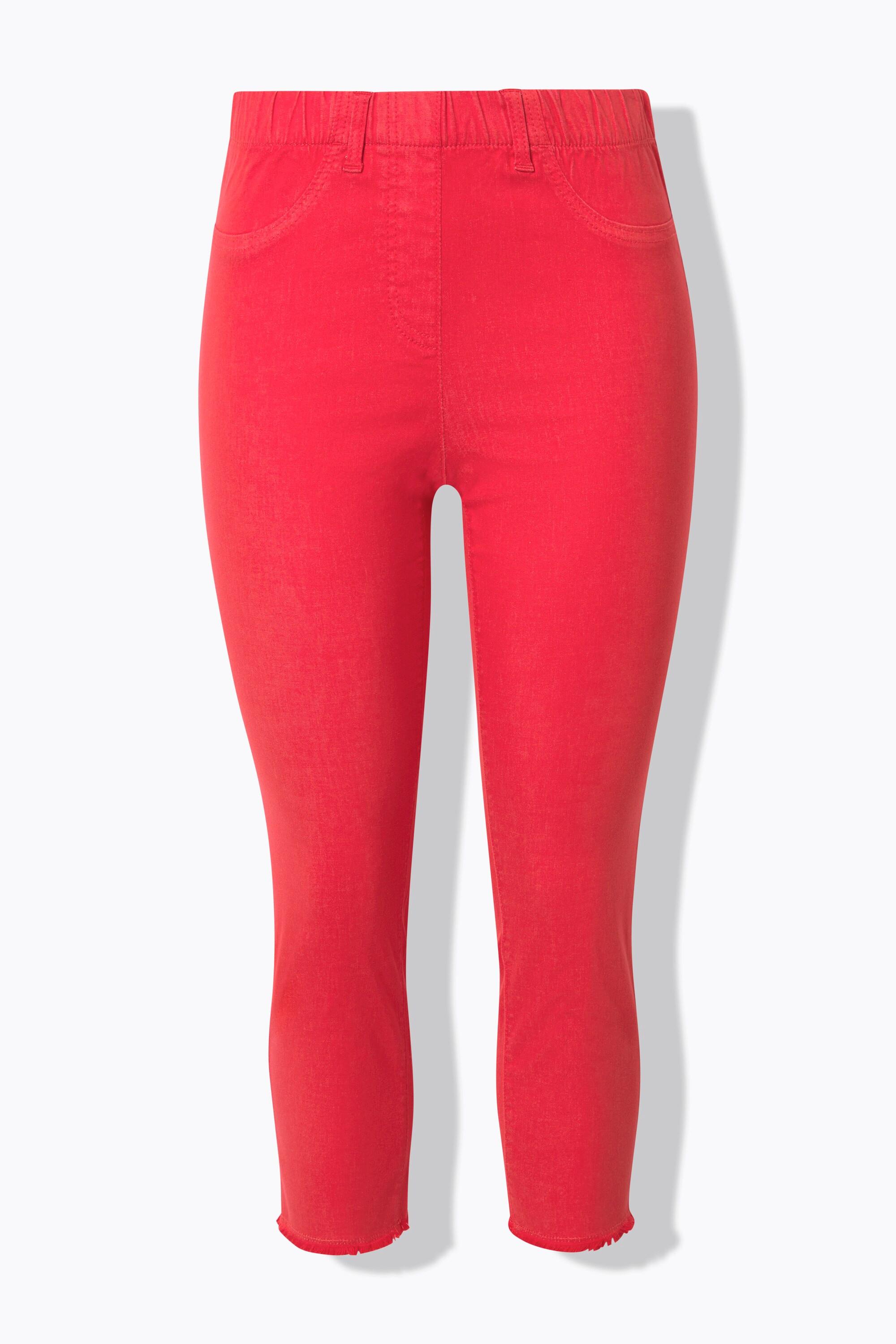Ulla Popken Sienna 7/8 Hose schmaler Bein Fransensaum