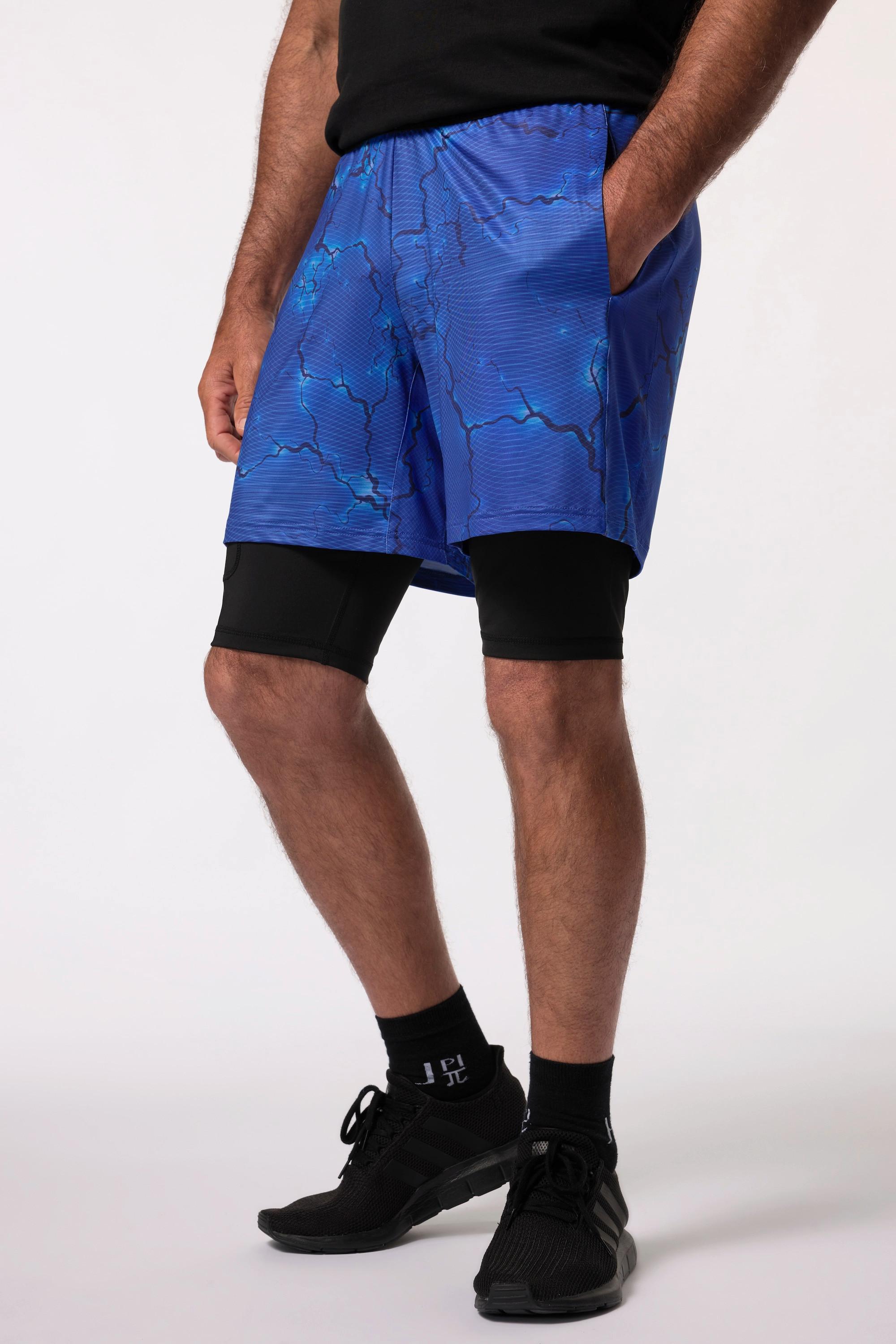 JP1880 Iron Anvil QuickDry Alloverprint Fitness Bermuda Shorts