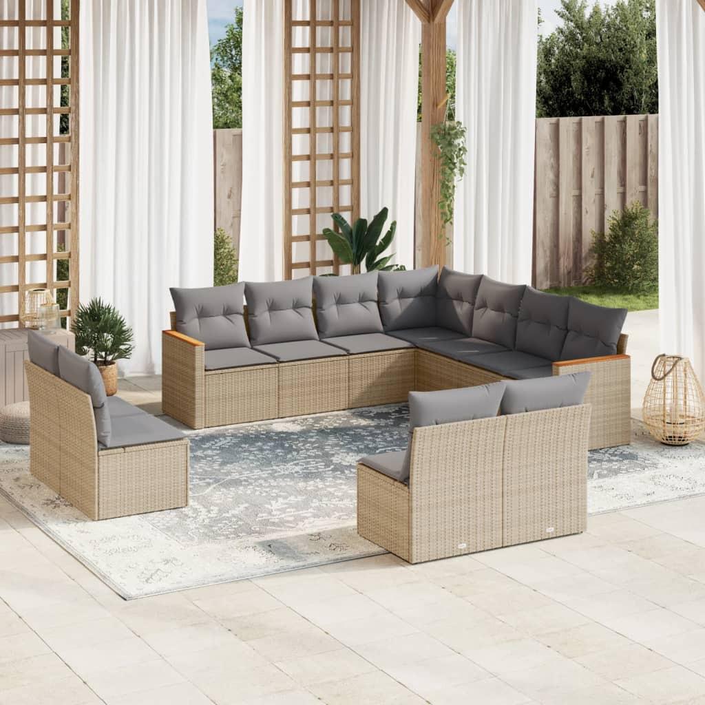 VidaXL Garten sofagarnitur poly-rattan