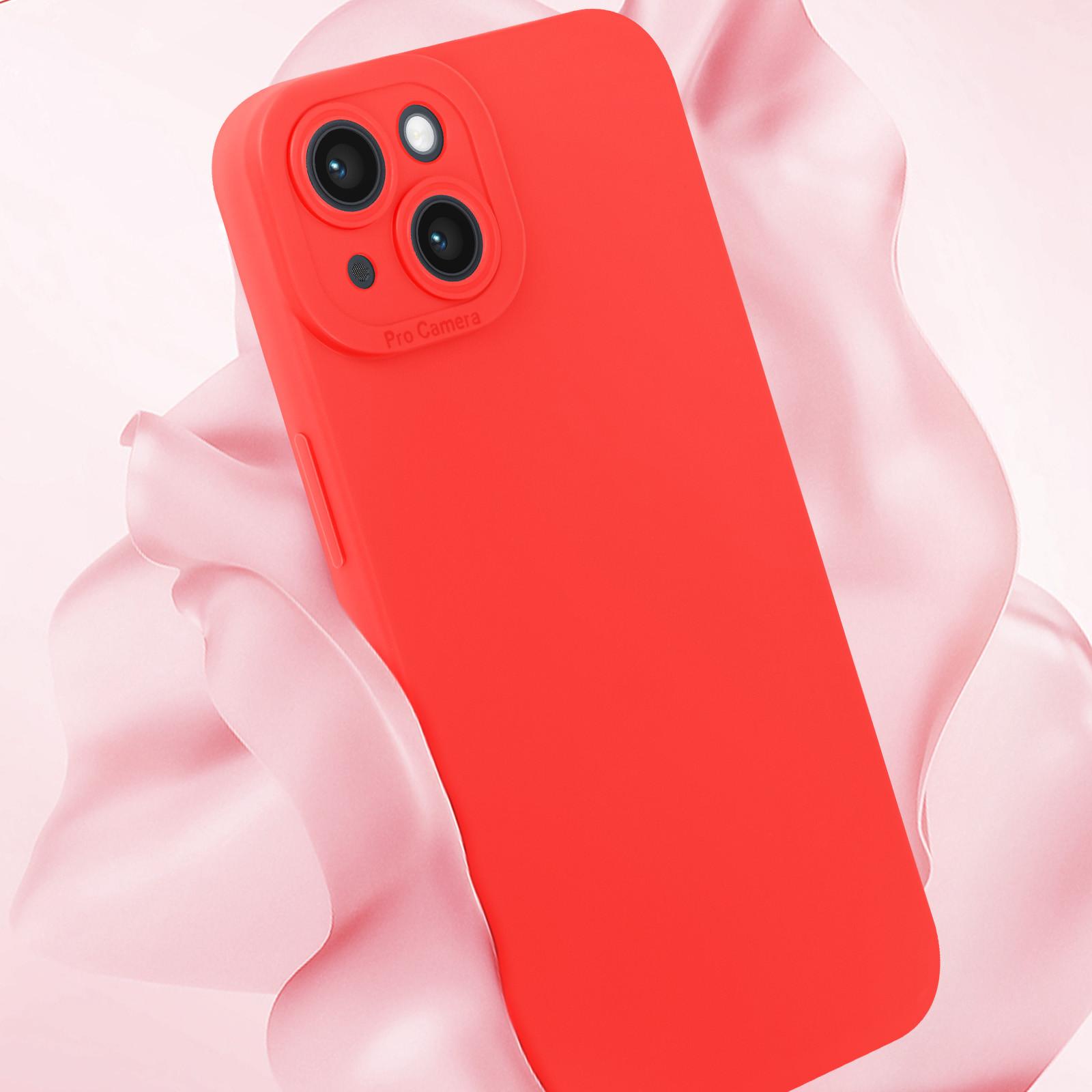 Avizar Weiche Hülle Apple iPhone 14 Rot