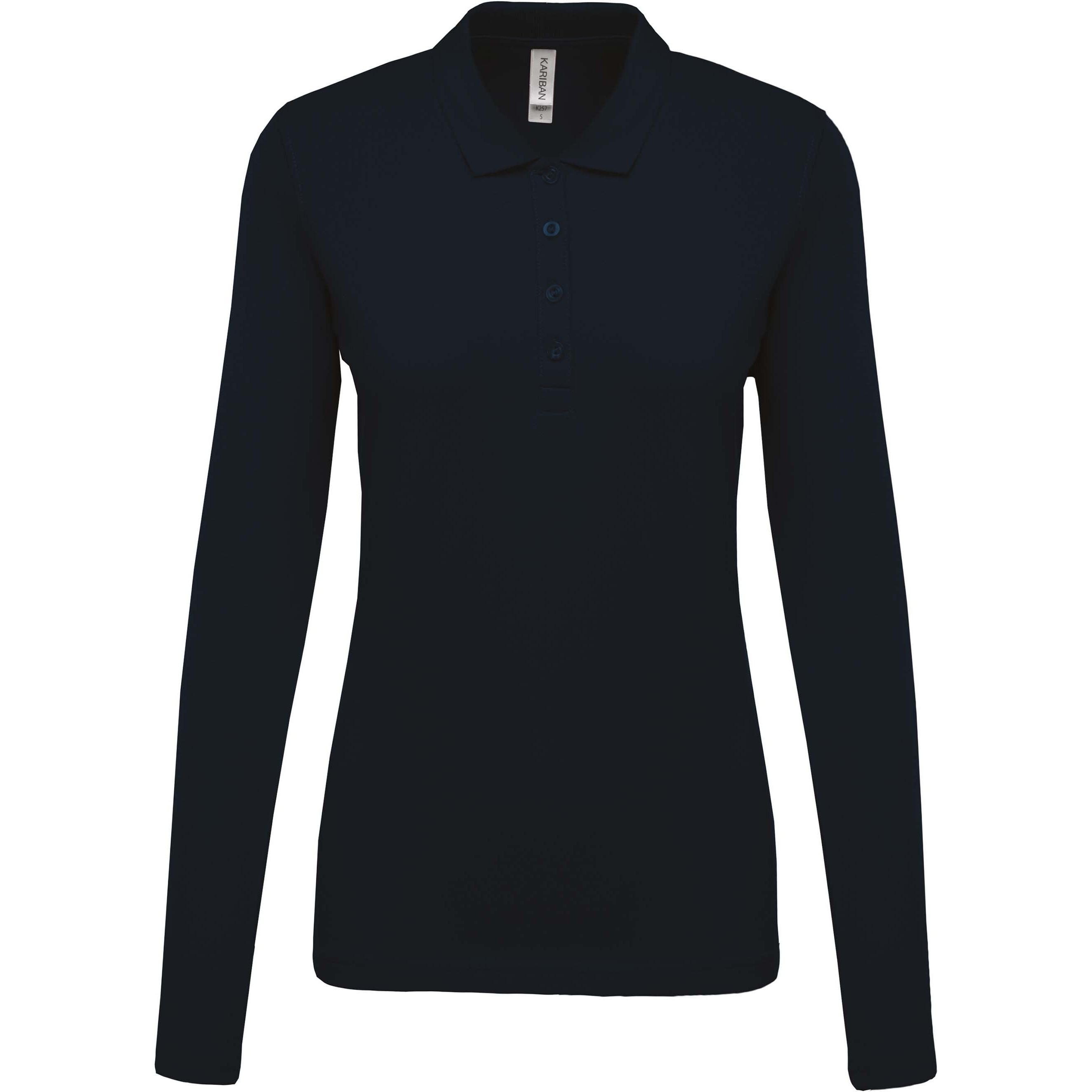 Kariban Damen Langarm Piqué Poloshirt