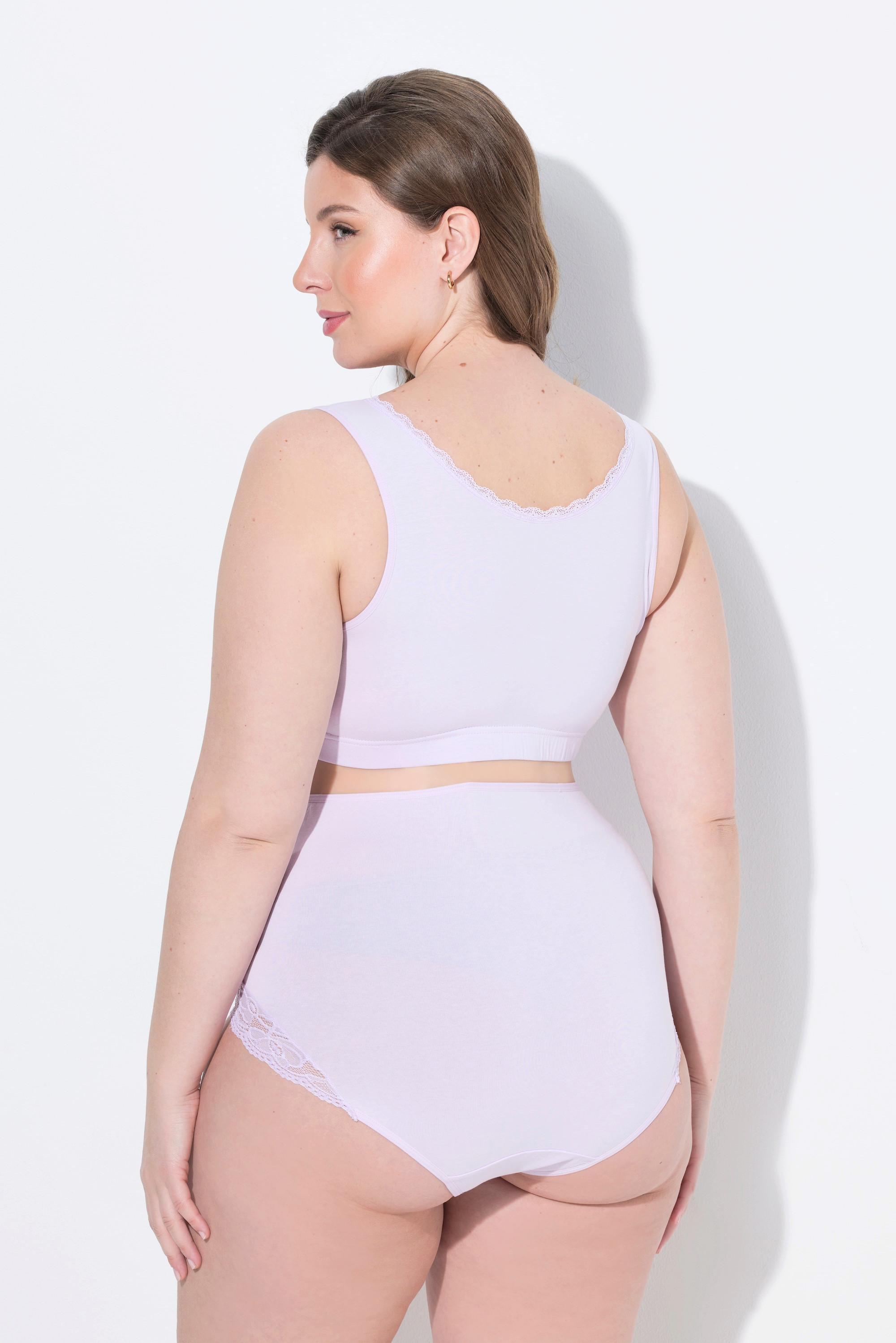 Ulla Popken Bellieva-Still-Bustier, Spitzenkante, Biobaumwolle, GOTS