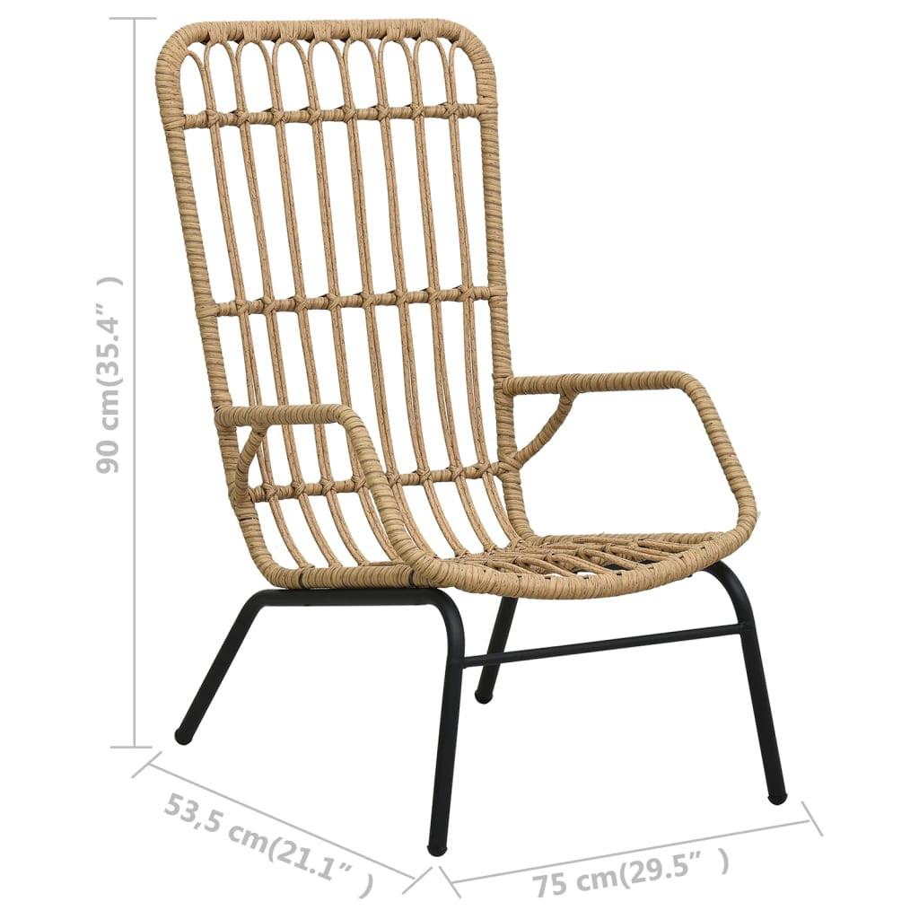 VidaXL Gartenstuhl poly-rattan